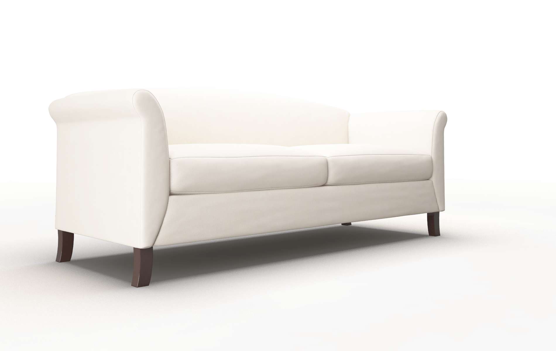 Crete Blanche Milky Sofa espresso legs 2