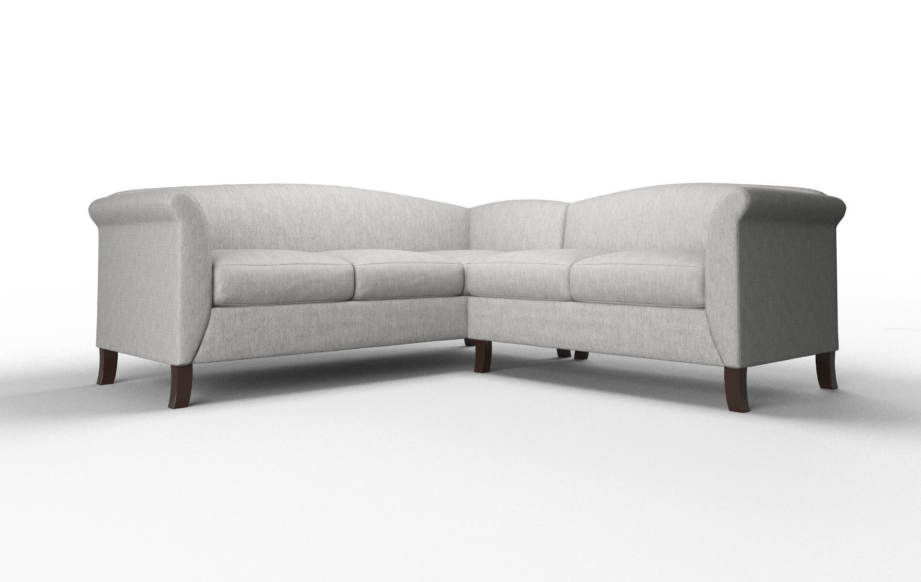 Crete Bungalow Graphite Sectional espresso legs 1