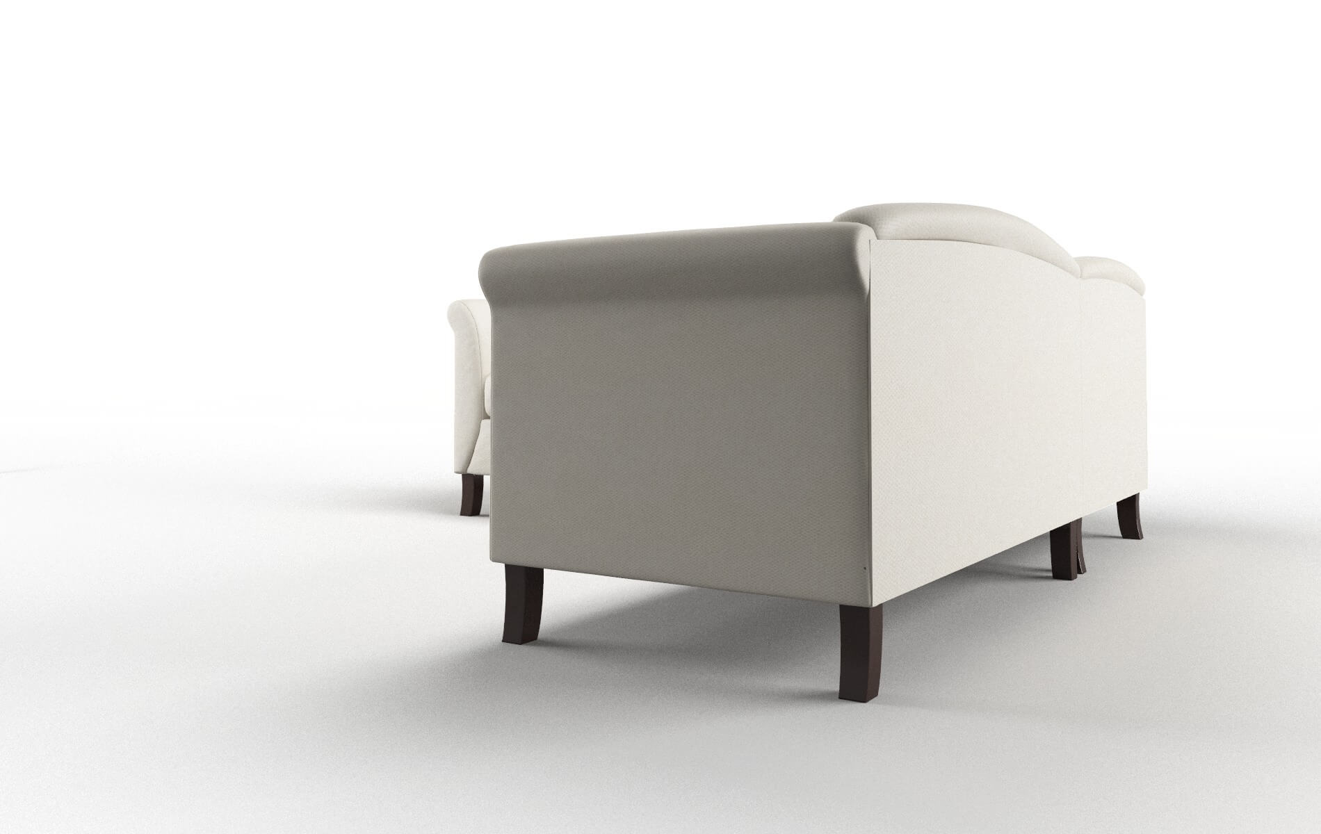 Crete Bungalow Ivory Sectional espresso legs 4