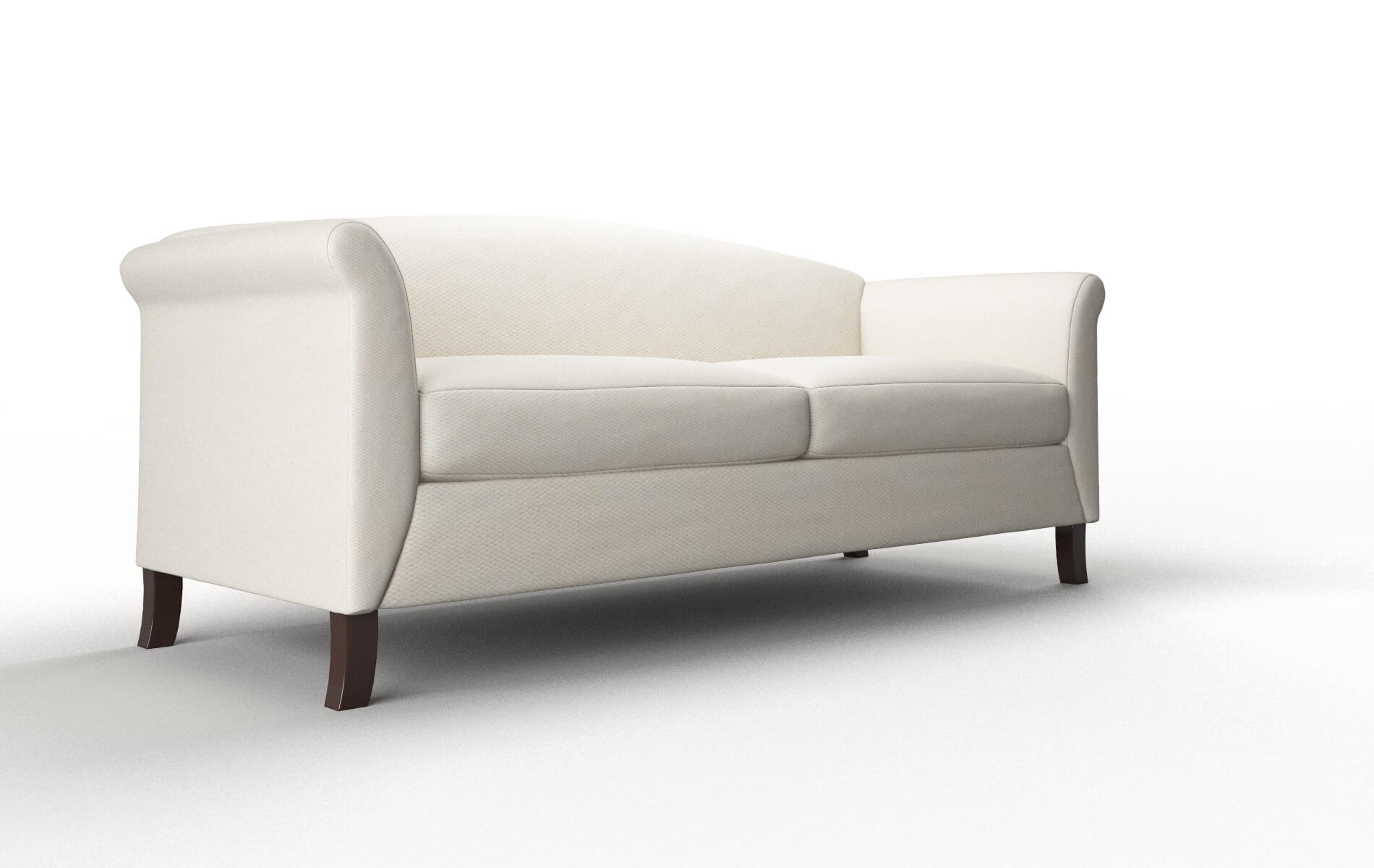 Crete Bungalow Ivory Sofa espresso legs 2