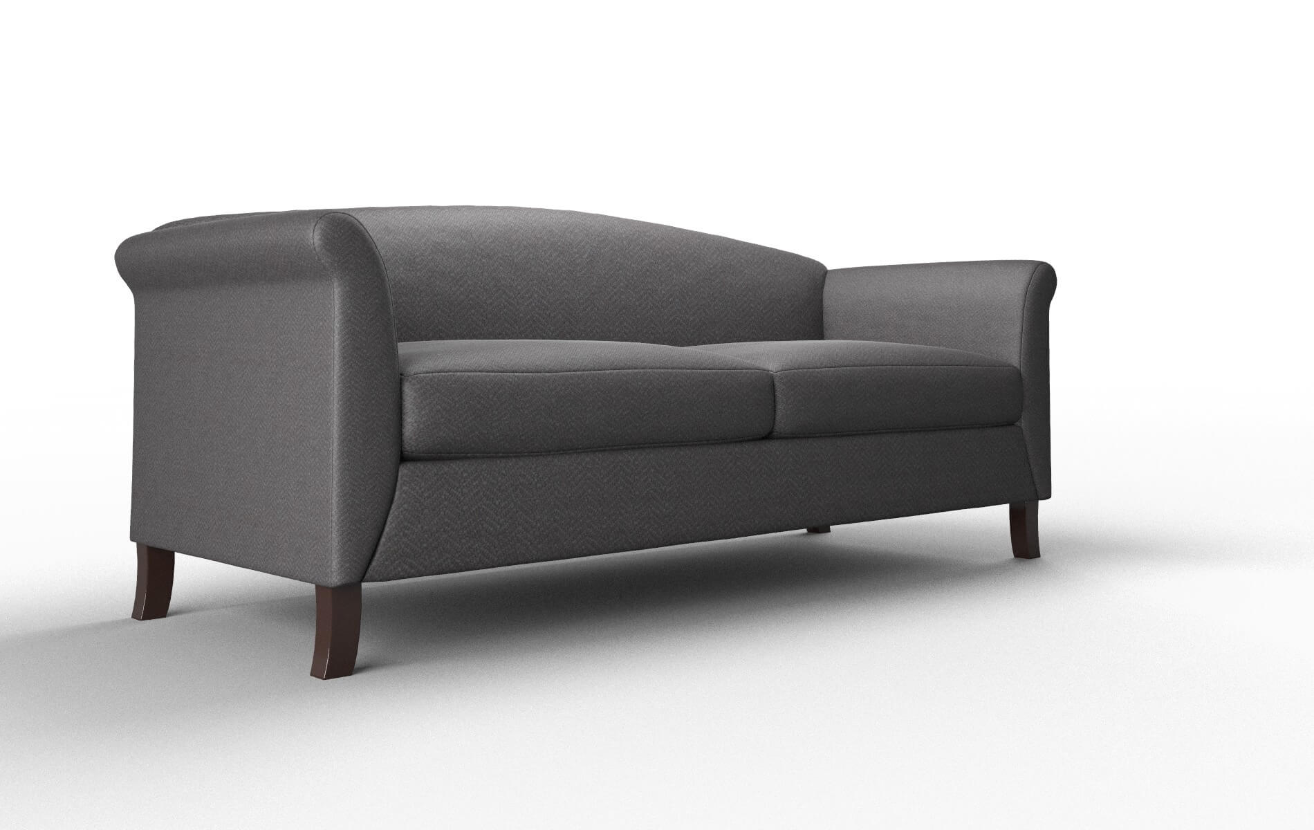 Crete Catalina Charcoal Sofa espresso legs 2