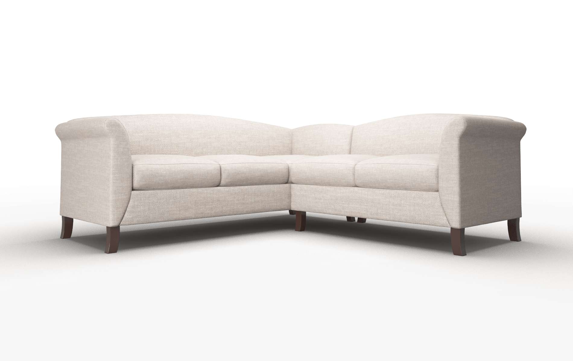 Crete Clyde dolphin Sectional Espresso Legs  1