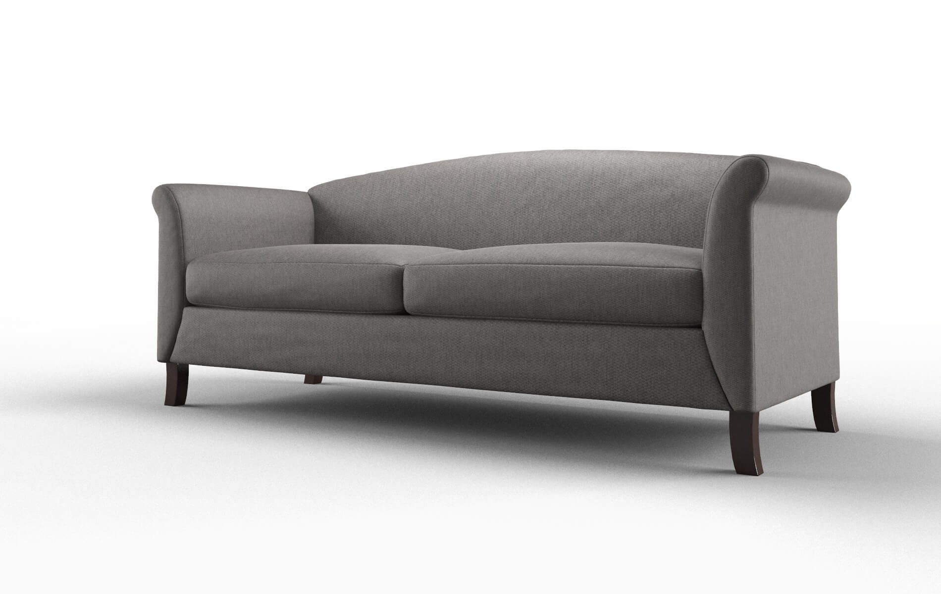 Crete Cosmo Charcoal Sofa espresso legs 4