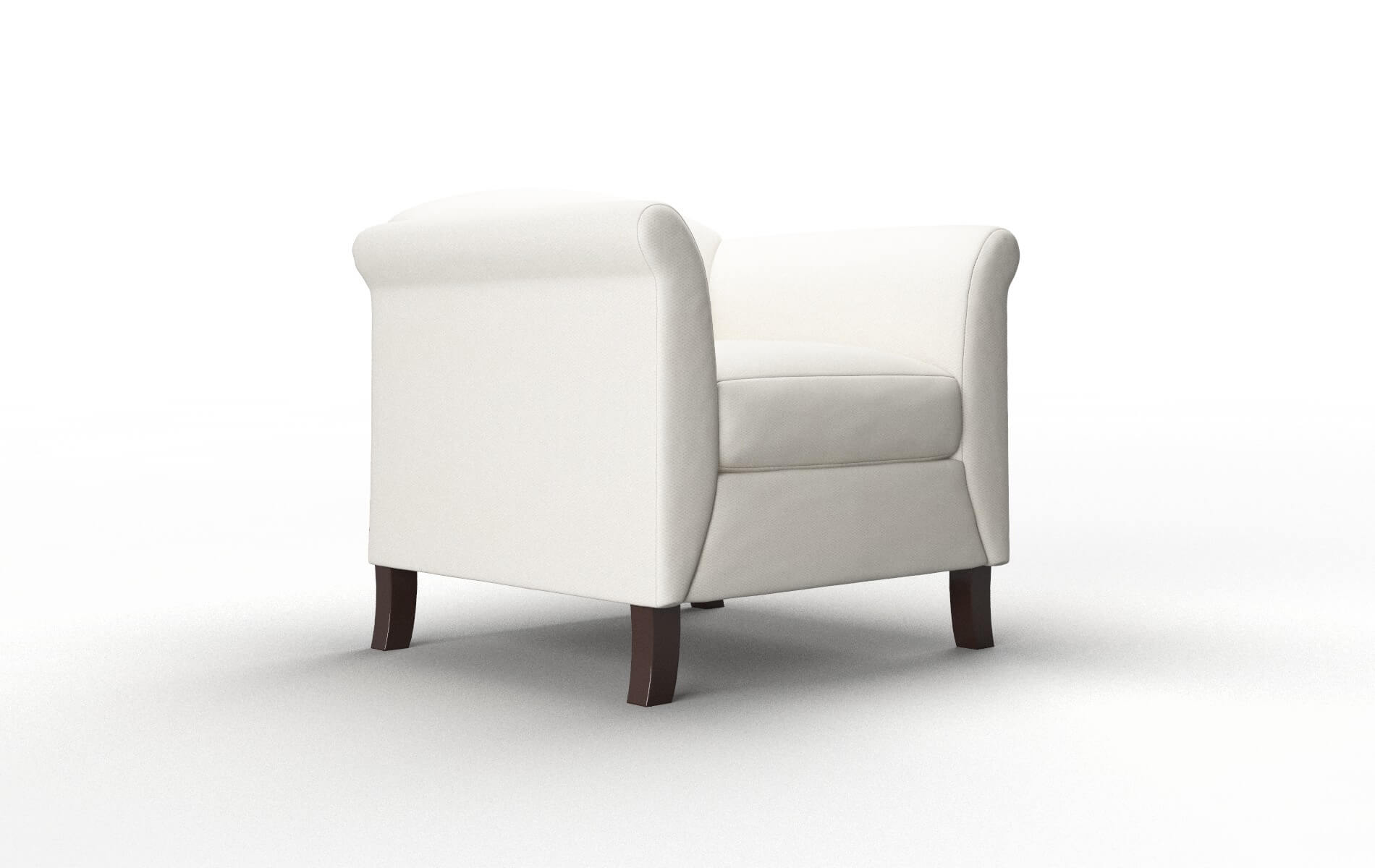 Crete Cosmo Ivory Chair espresso legs 2