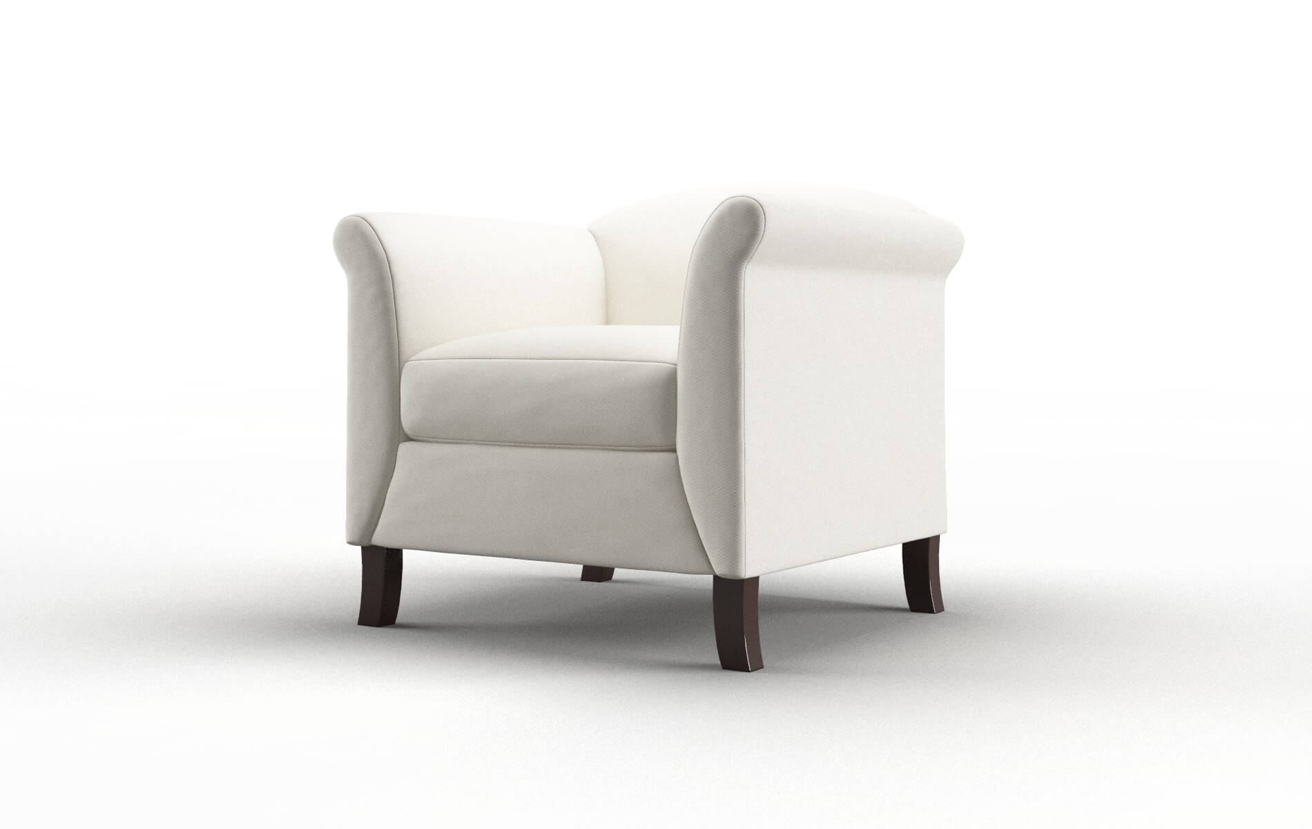 Crete Cosmo Ivory Chair espresso legs 4