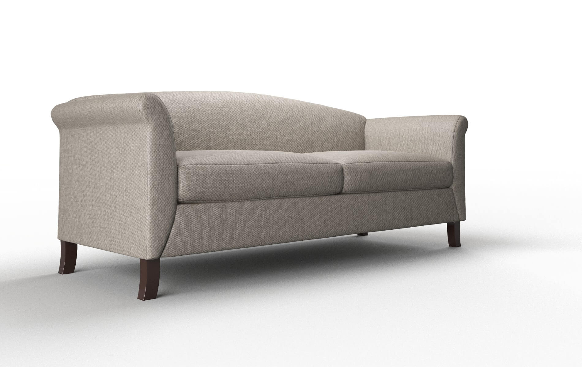 Crete Cosmo Taupe Sofa espresso legs 2