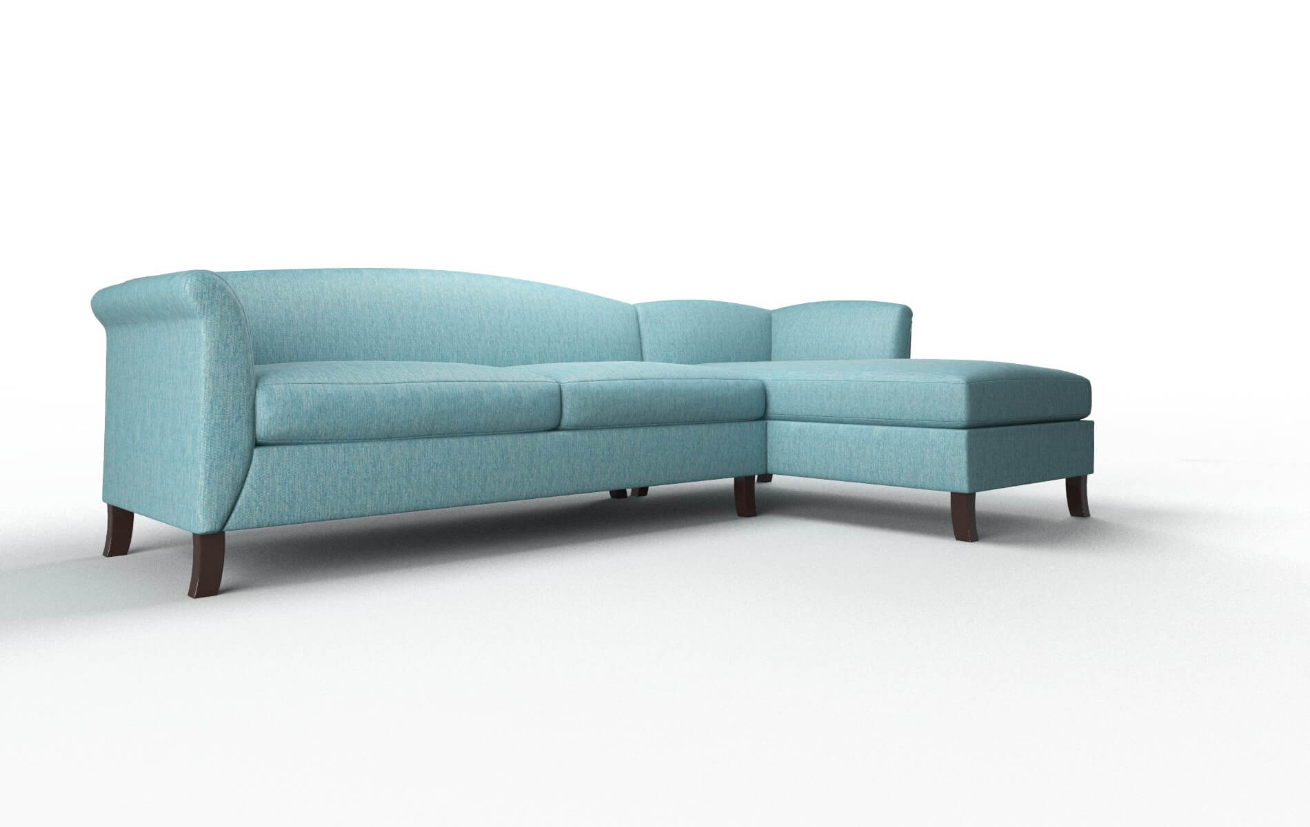 Crete Cosmo Turquoise Panel espresso legs 2