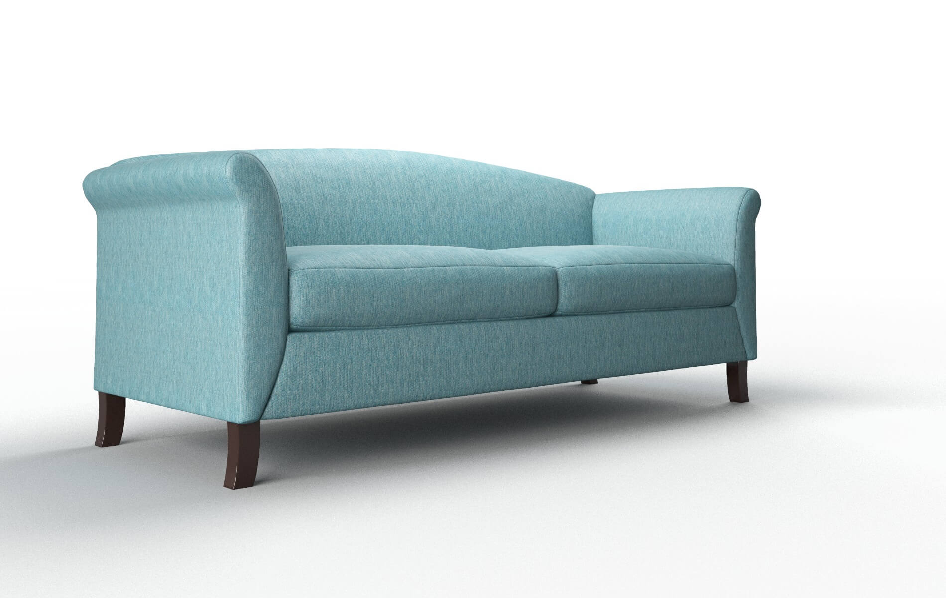 Crete Cosmo Turquoise Sofa espresso legs 2