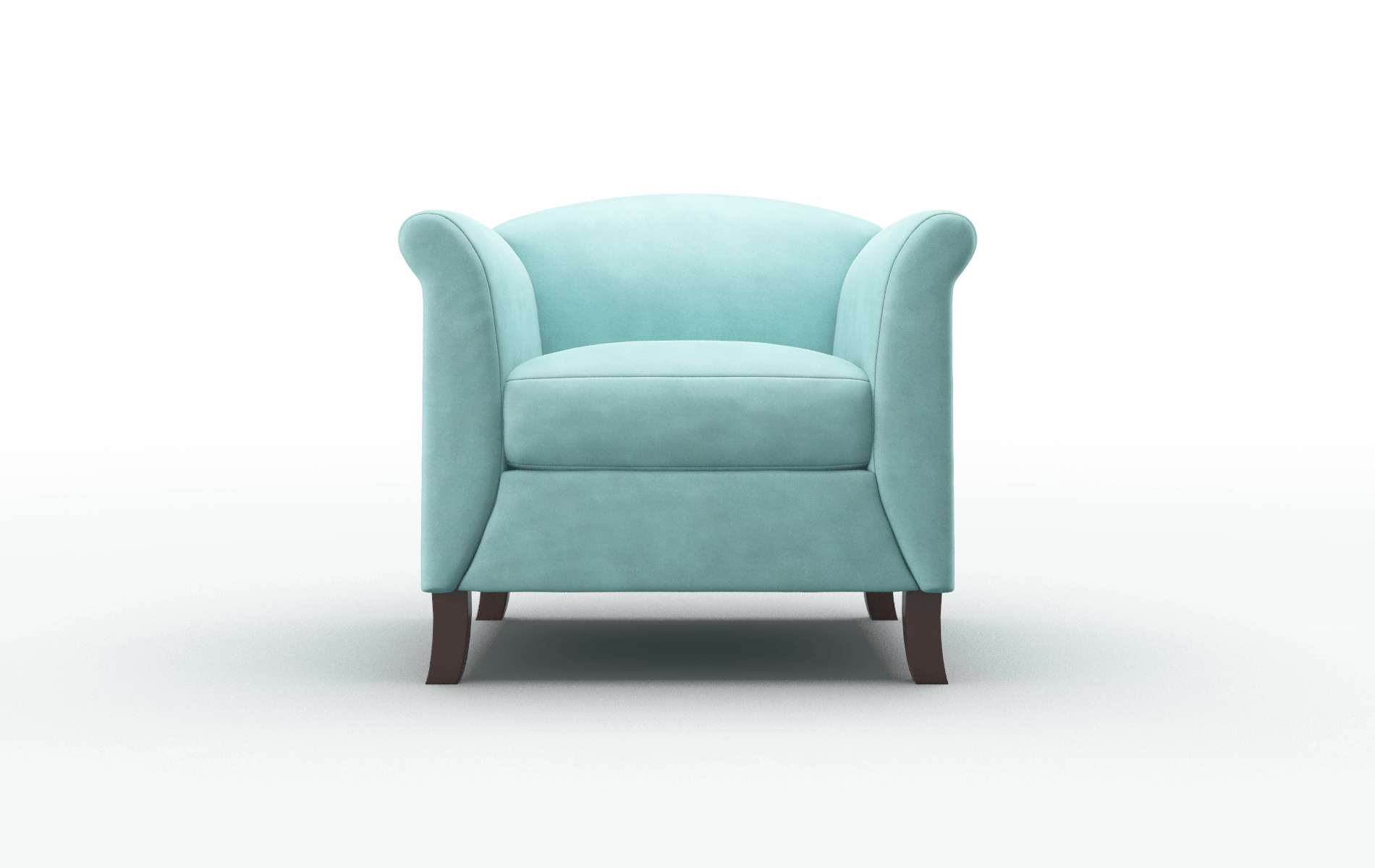 Crete Curious Turquoise chair espresso legs