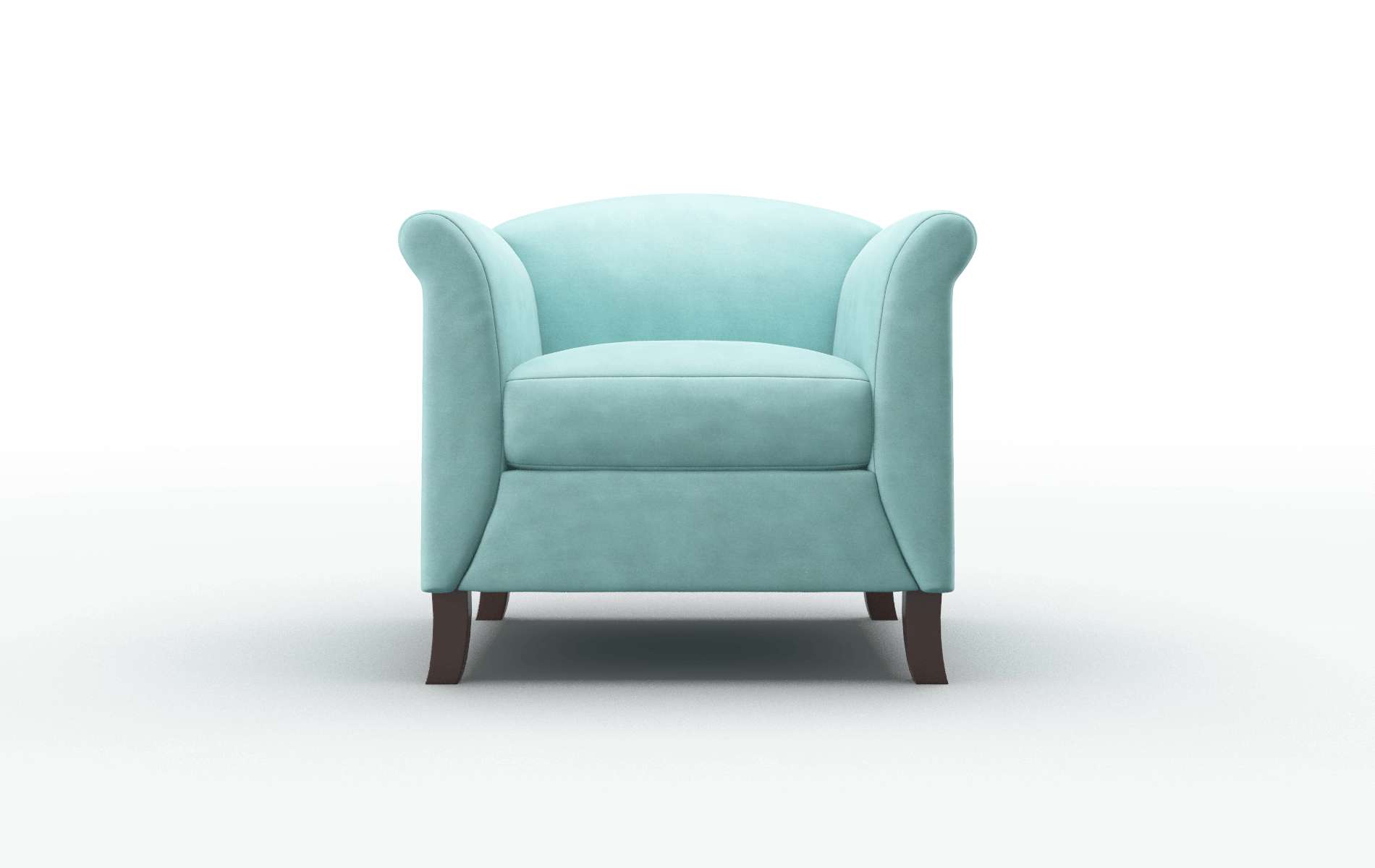 Crete Curious turquoise Chair Espresso Legs  1
