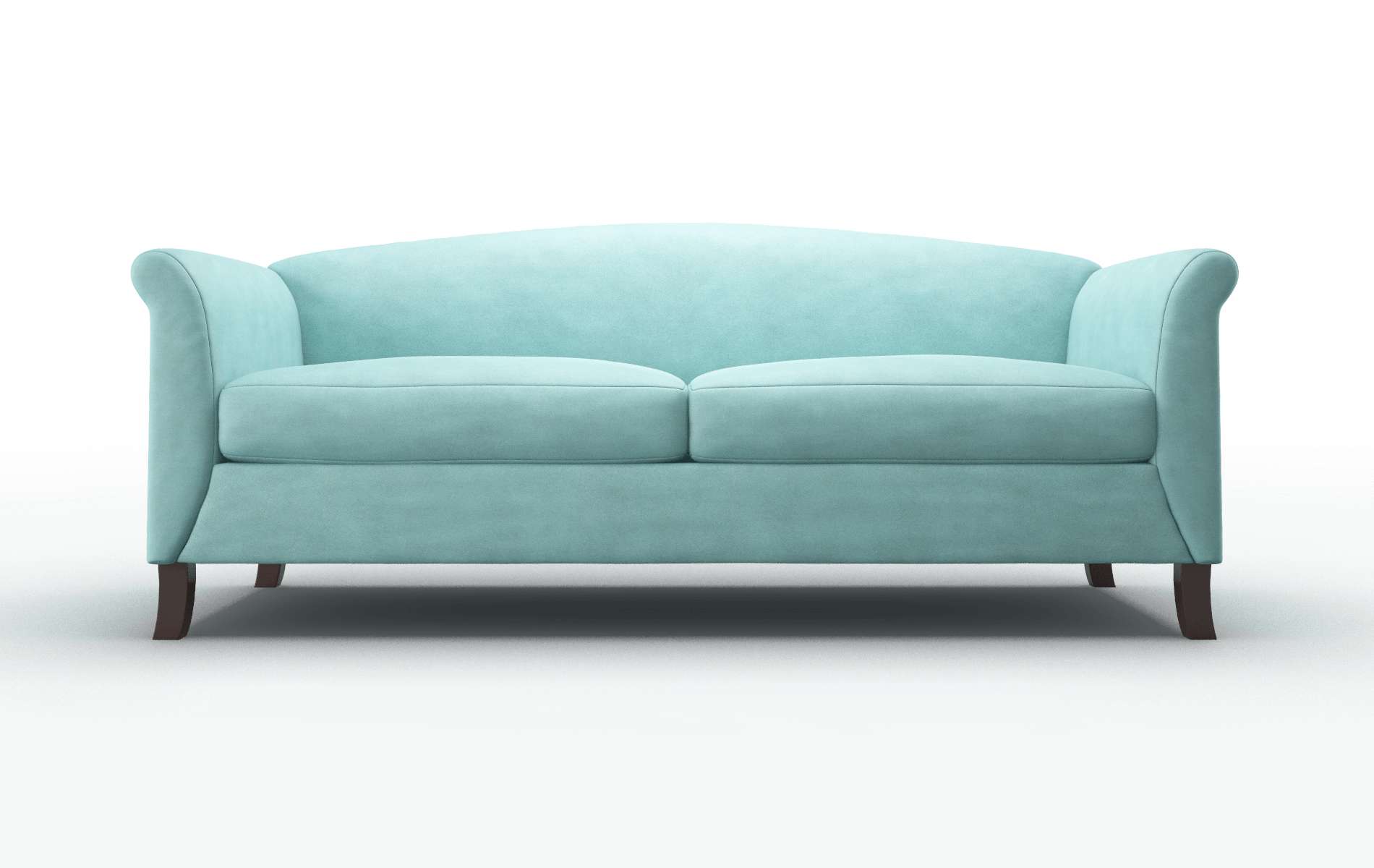 Crete Curious Turquoise Sofa espresso legs 1