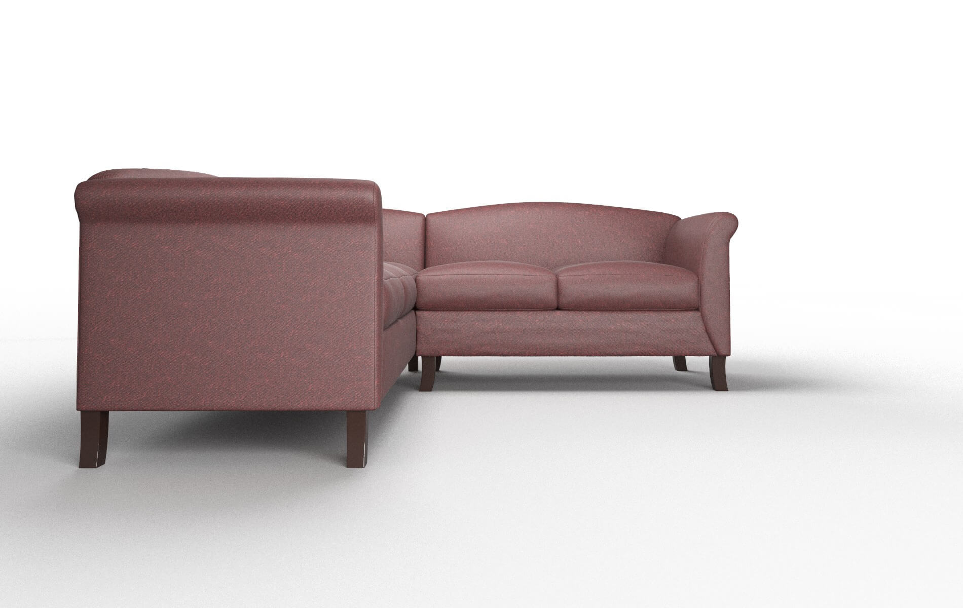 Crete Derby Berry Sectional espresso legs 2