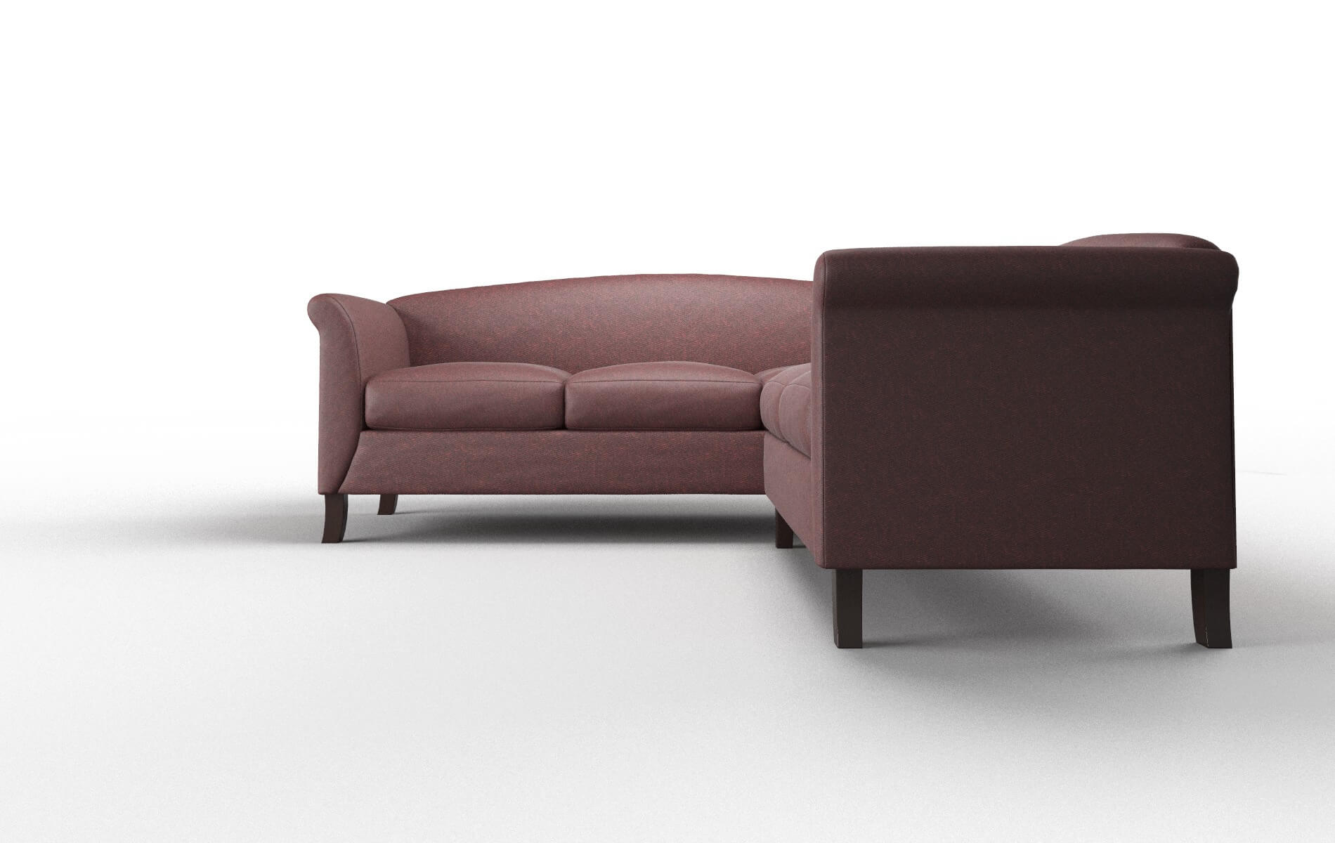 Crete Derby Berry Sectional espresso legs 5
