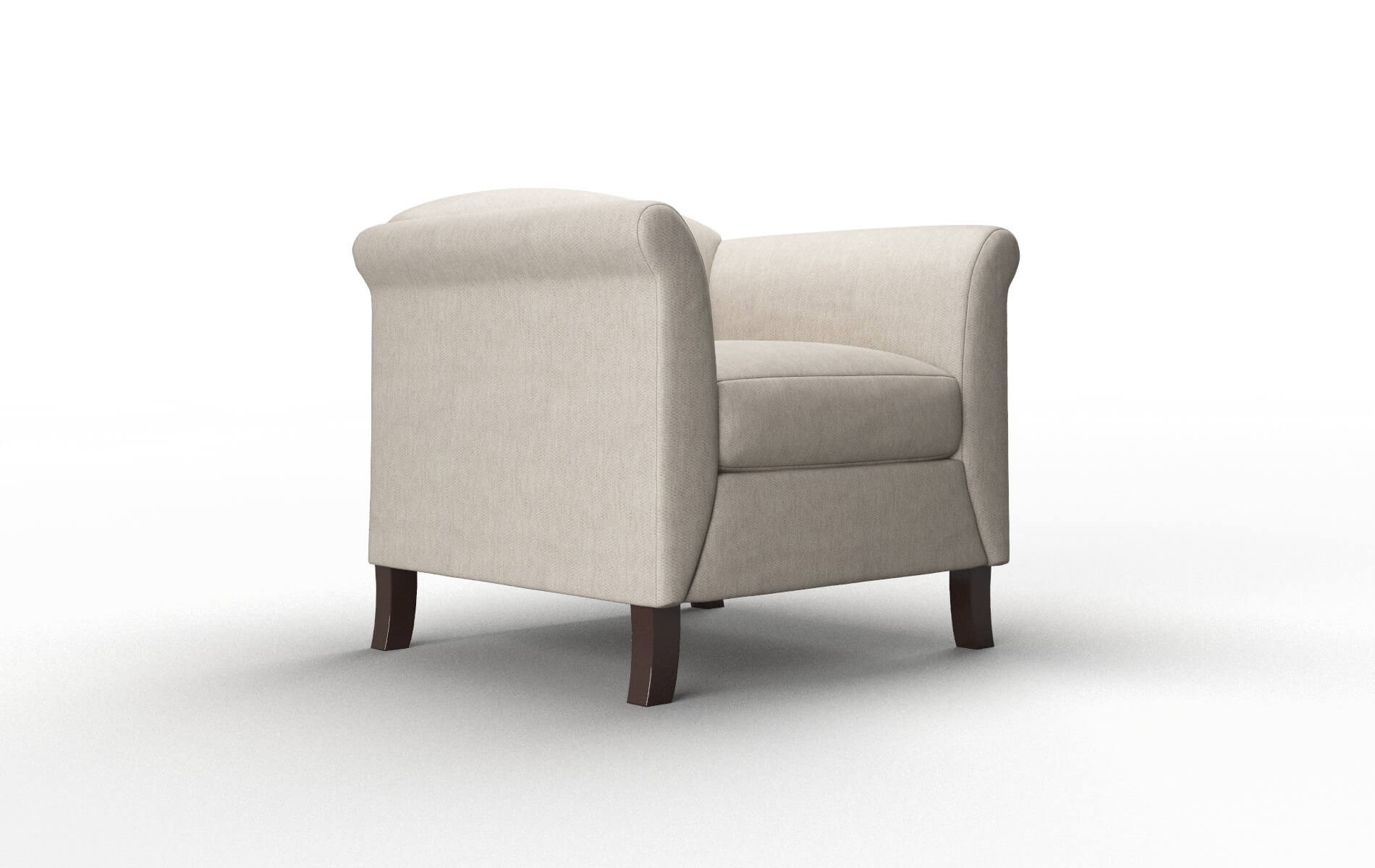 Crete Derby Linen Chair espresso legs 2