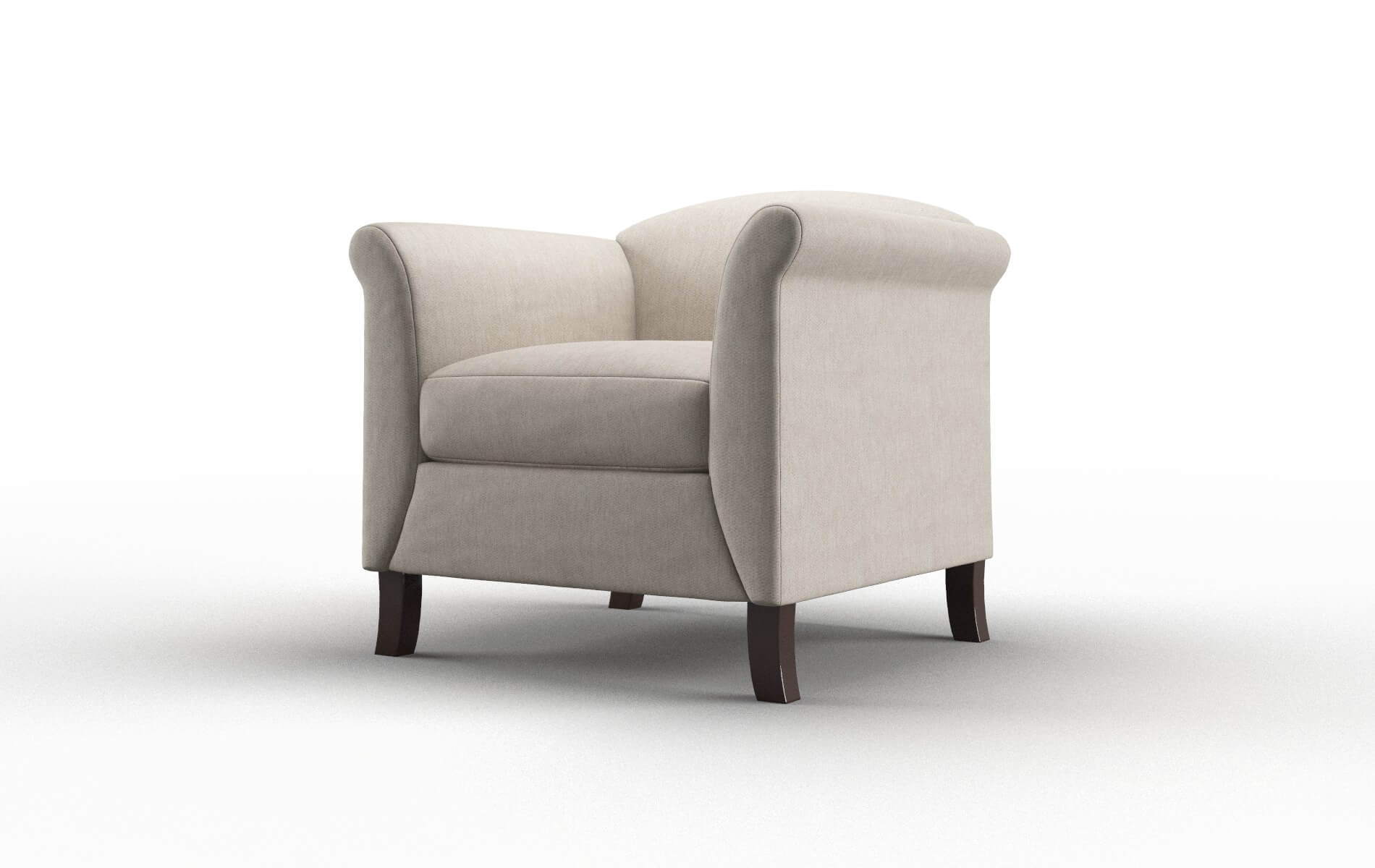 Crete Derby Linen Chair espresso legs 4