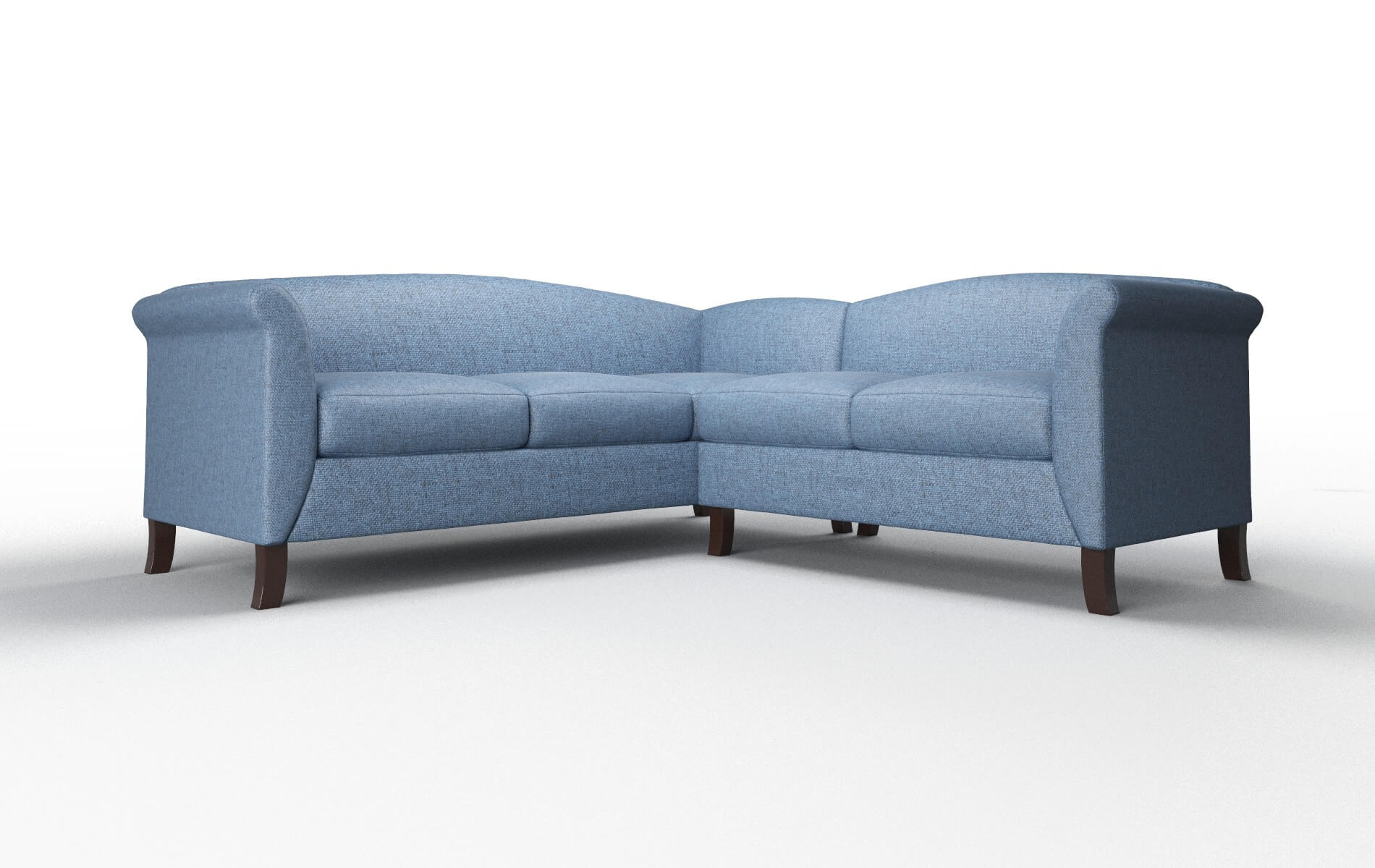 Crete Derby Navy Sectional espresso legs 1