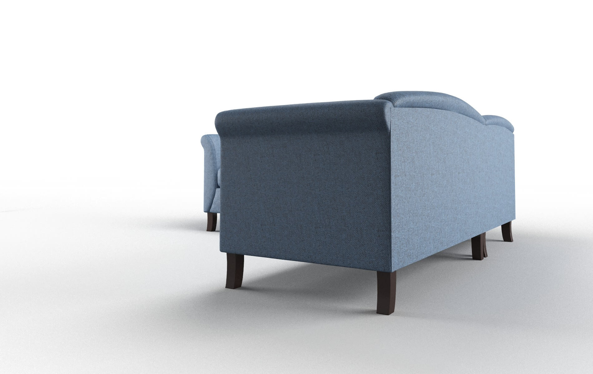 Crete Derby Navy Sectional espresso legs 4