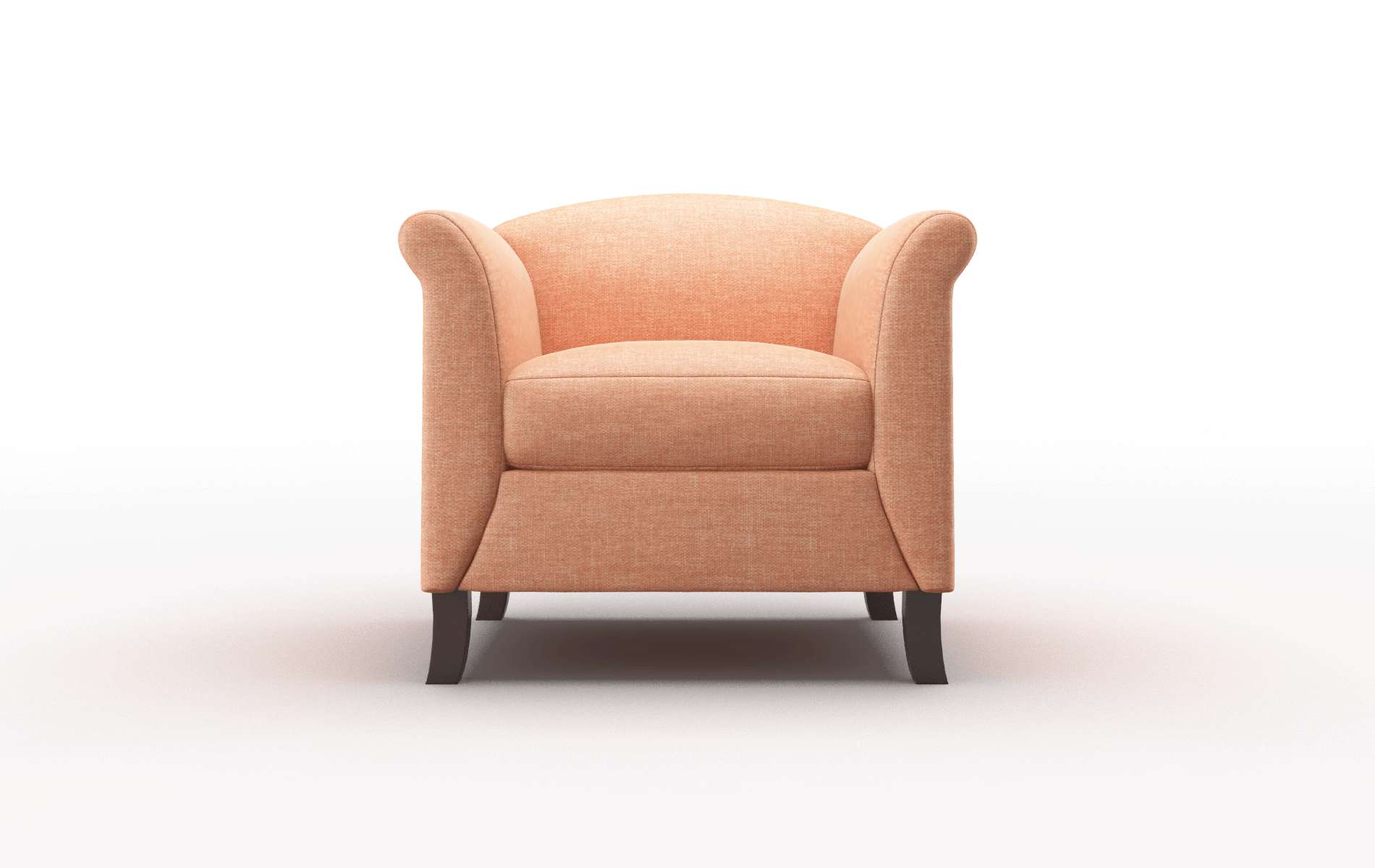 Crete Durham Tangerine Chair espresso legs 1