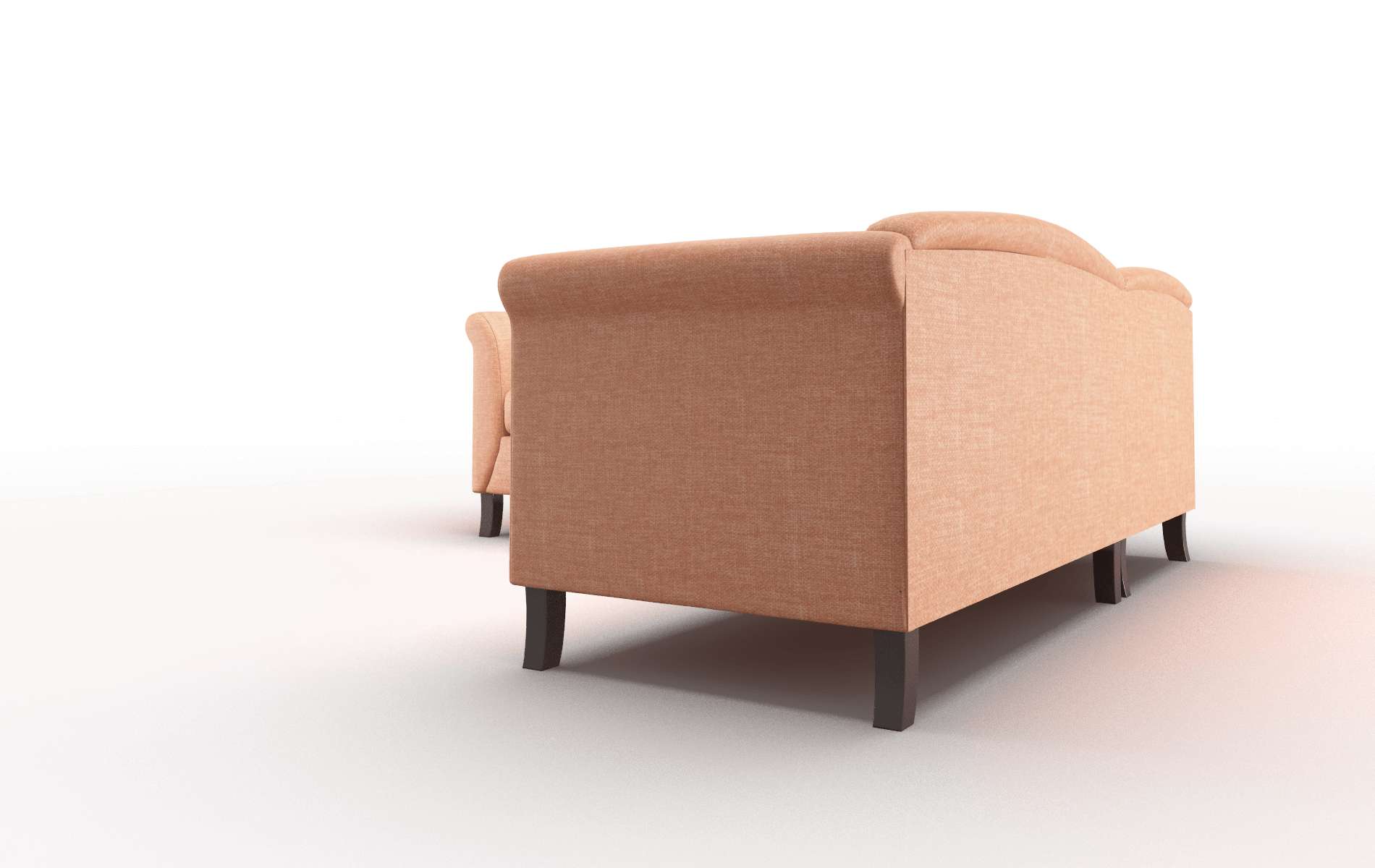 Crete Hepburn Appricot Sectional espresso legs 4