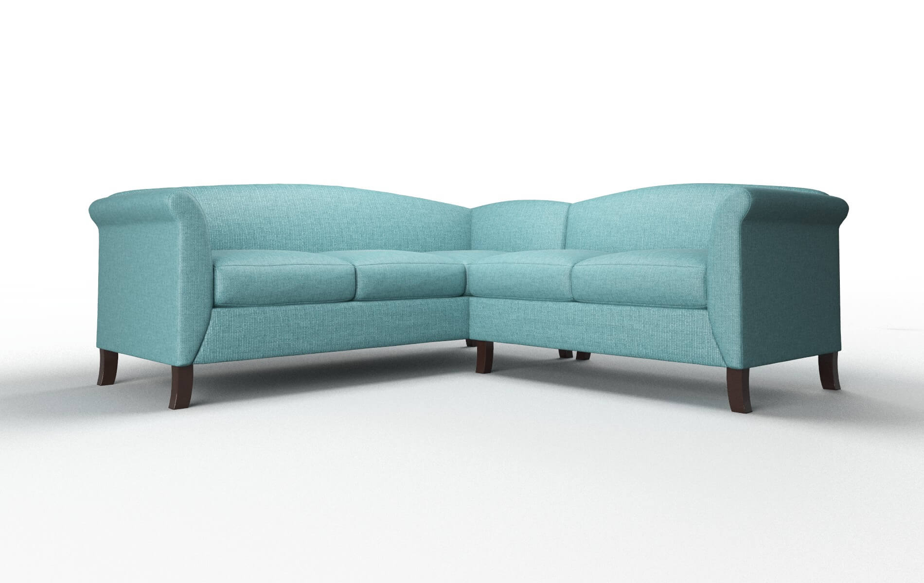 Crete Hepburn_hrp emerald Sectional Espresso Legs  1