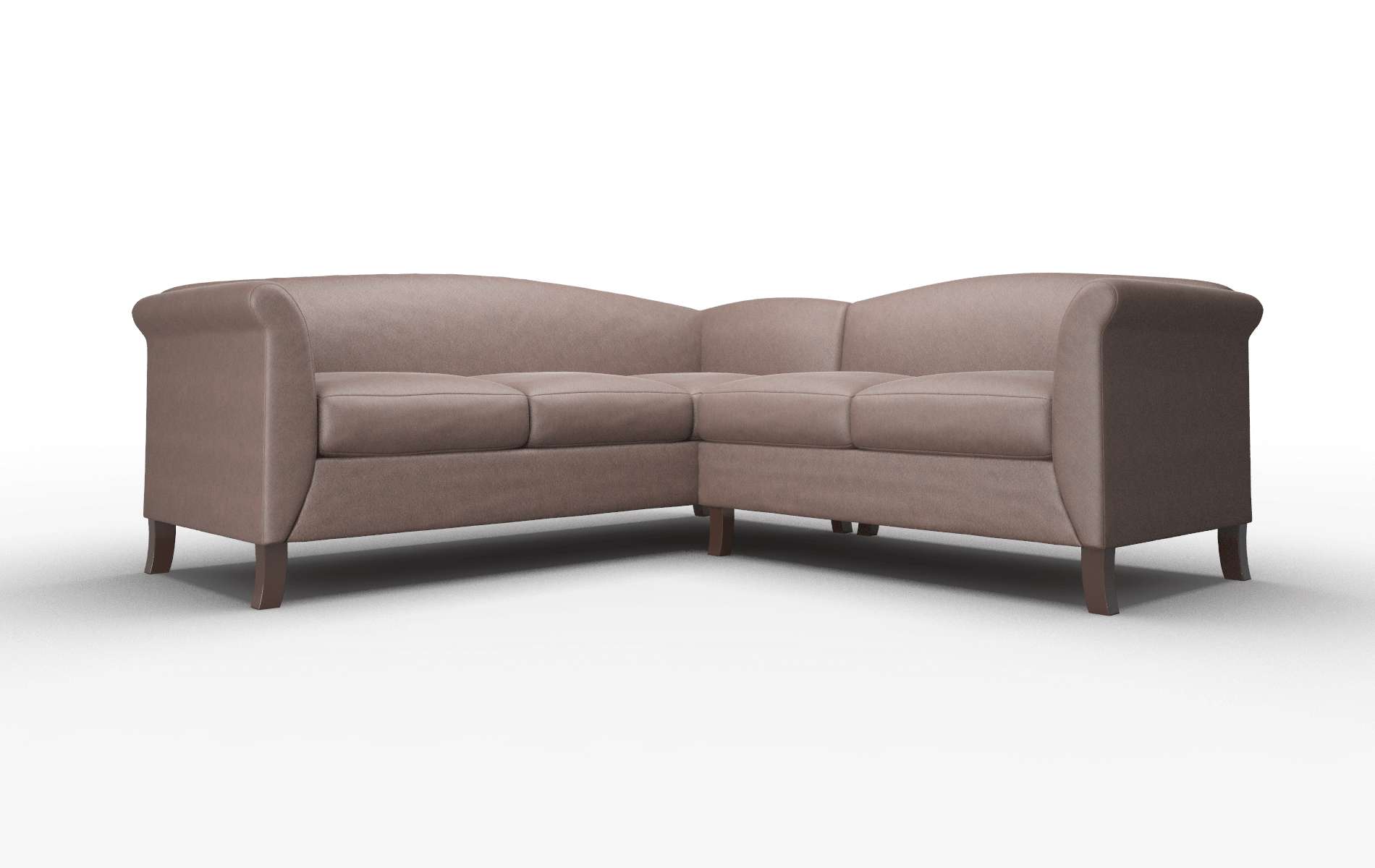 Crete Insight Cafe Sectional espresso legs 1