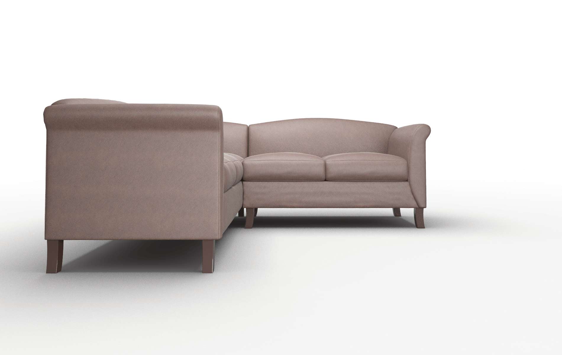 Crete Insight Cafe Sectional espresso legs 2