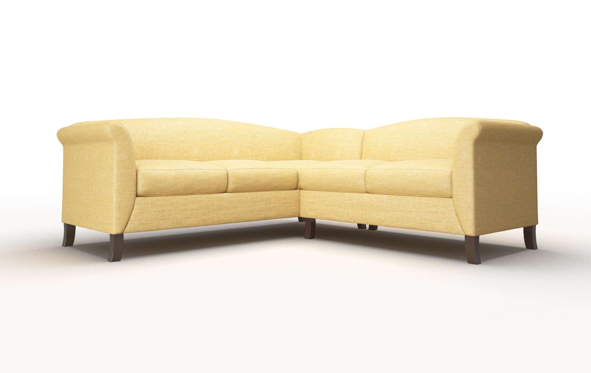 Crete Insight Citronella Sectional espresso legs 1