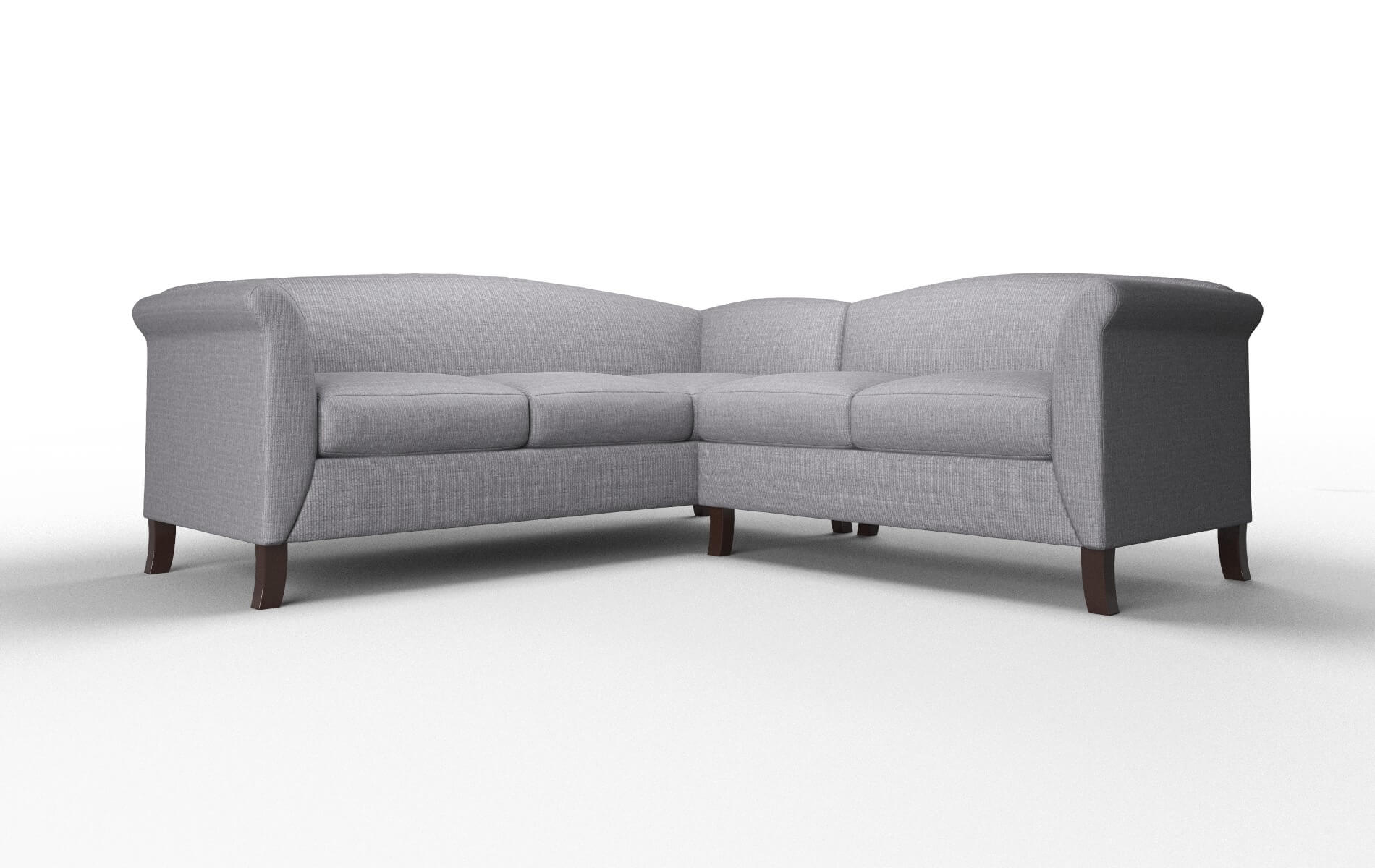Crete Insight Denim Sectional espresso legs 1