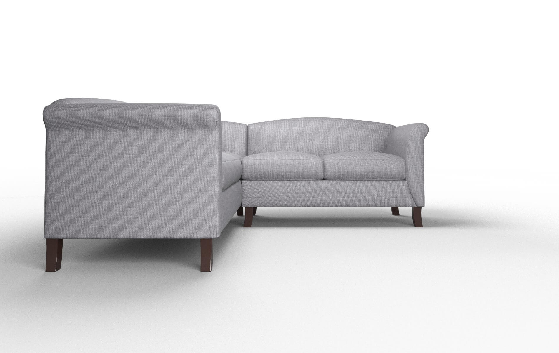 Crete Insight Denim Sectional espresso legs 2