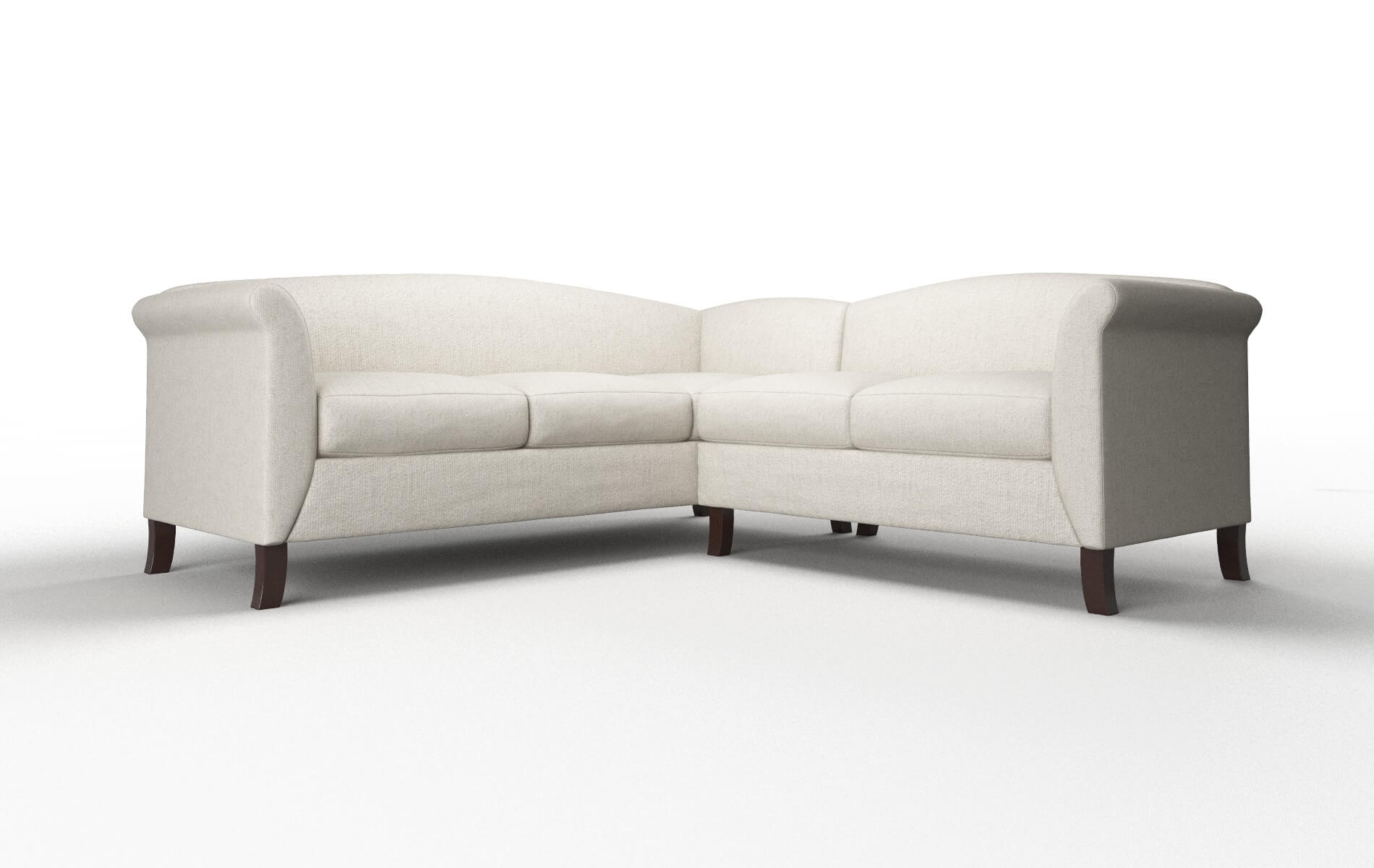 Crete Insight Dove Sectional espresso legs 1