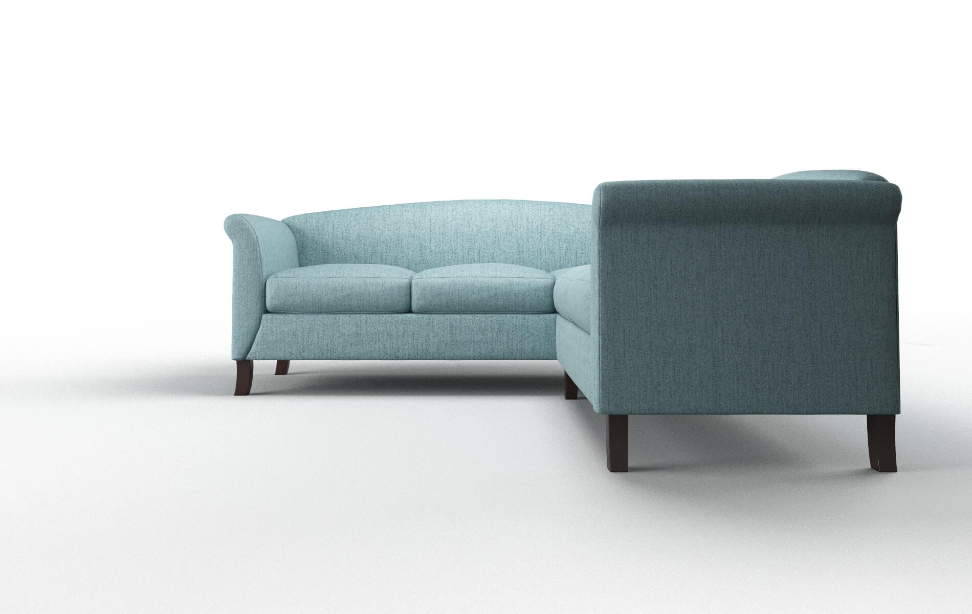 Crete Insight Peacock Sectional espresso legs 5