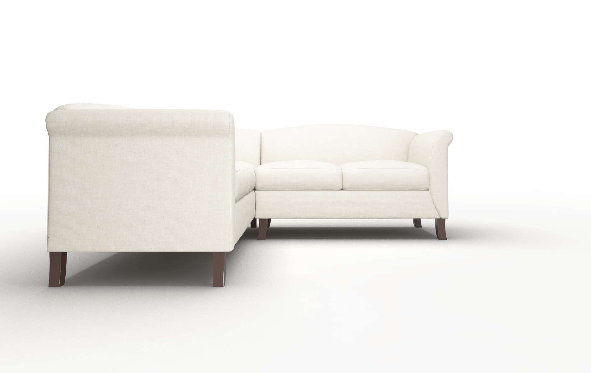 Crete Keylargo Almond Sectional espresso legs 2