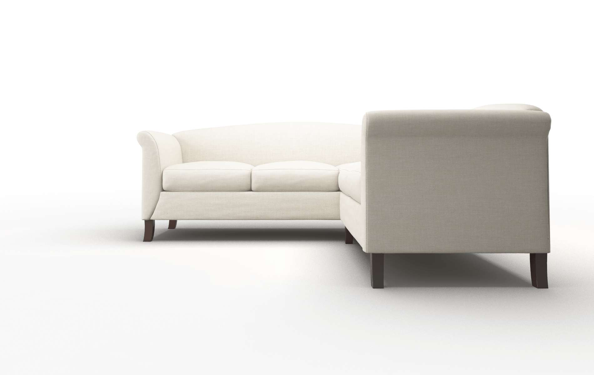 Crete Keylargo Almond Sectional espresso legs 5