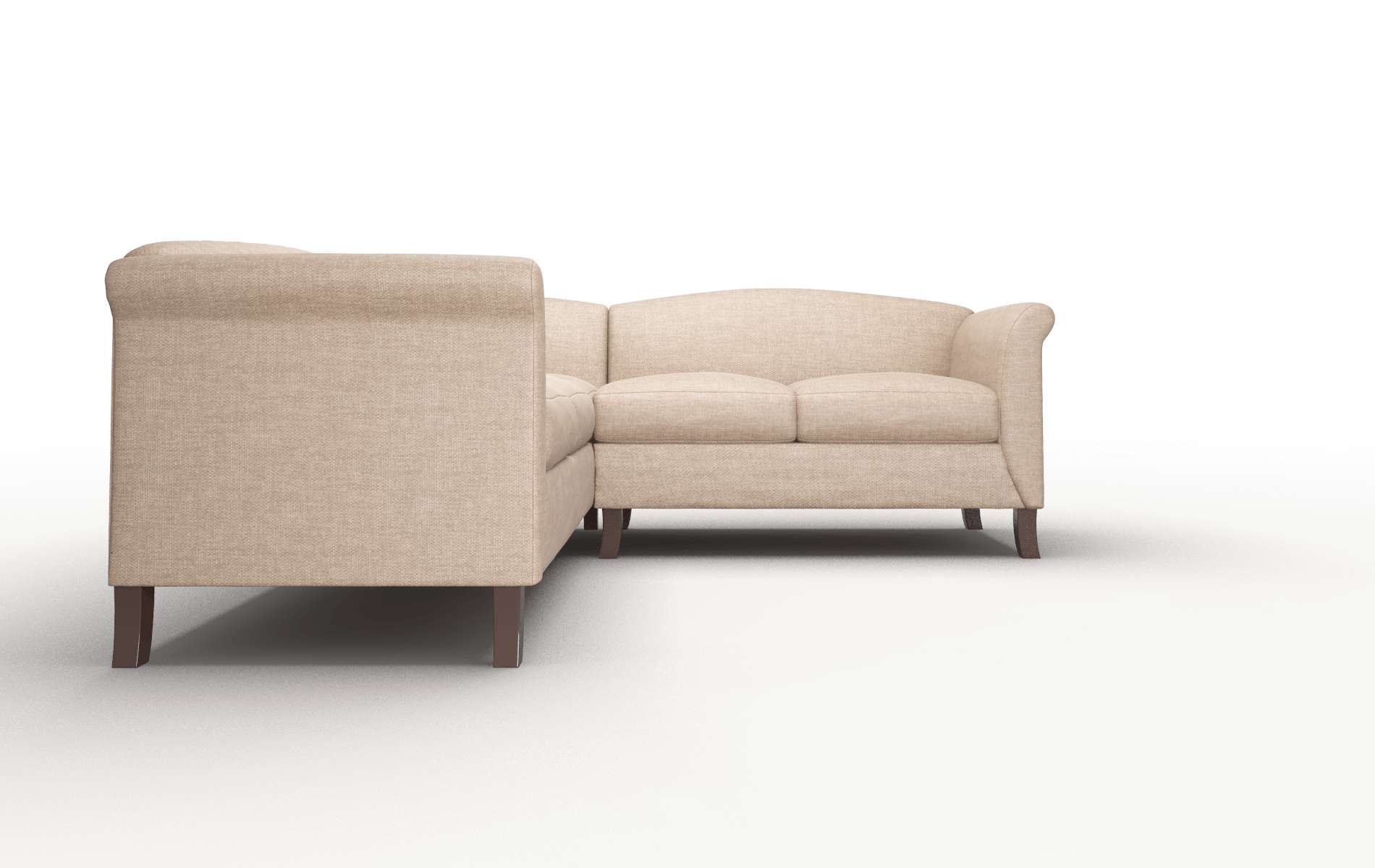 Crete Keylargo Mink Sectional espresso legs 2