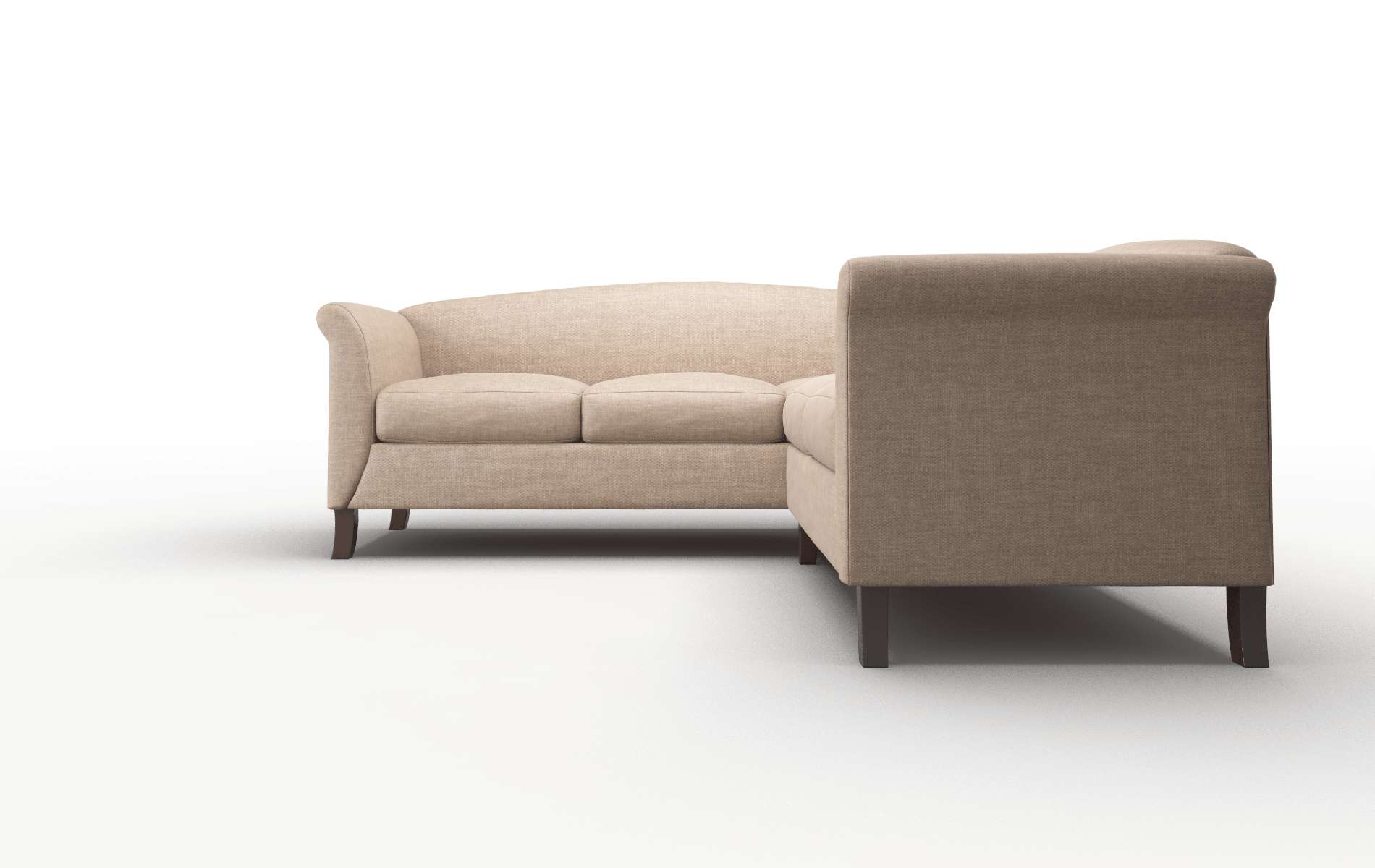 Crete Keylargo Mink Sectional espresso legs 5