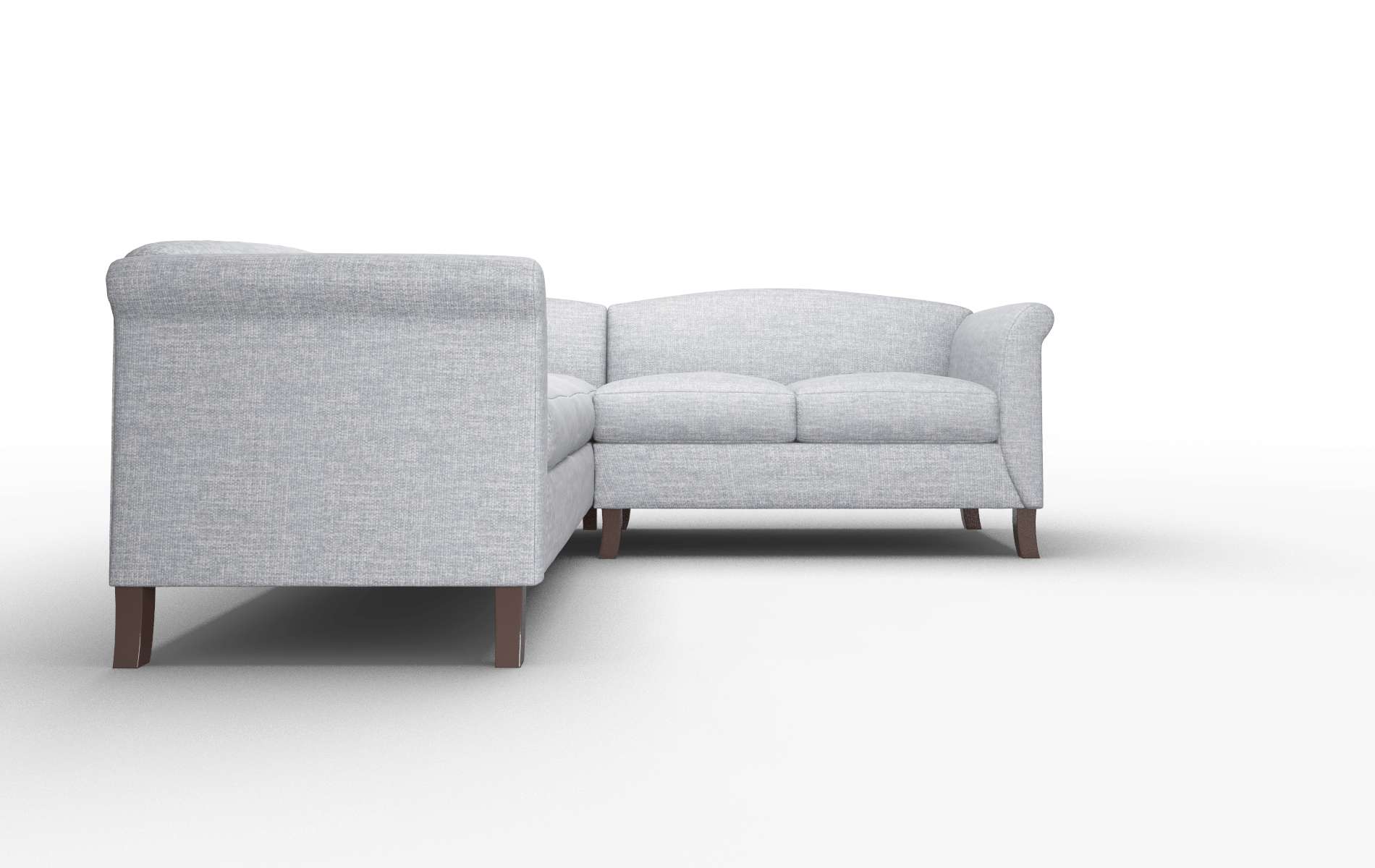 Crete Lana Ash Sectional espresso legs 2