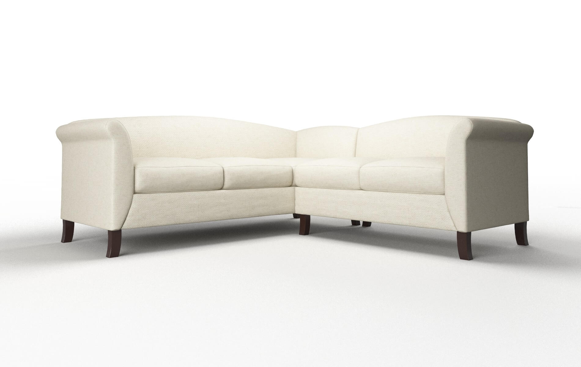 Crete Lana Sand Sectional espresso legs 1