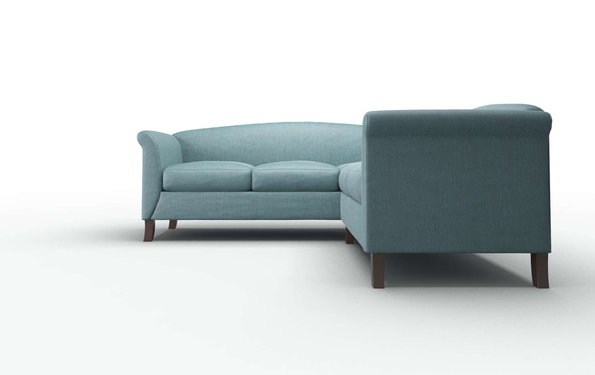 Crete Leslie Peacock Sectional espresso legs 5