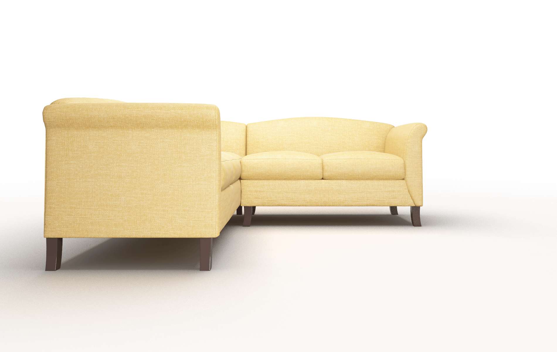 Crete Leslie Saffron Sectional espresso legs 2