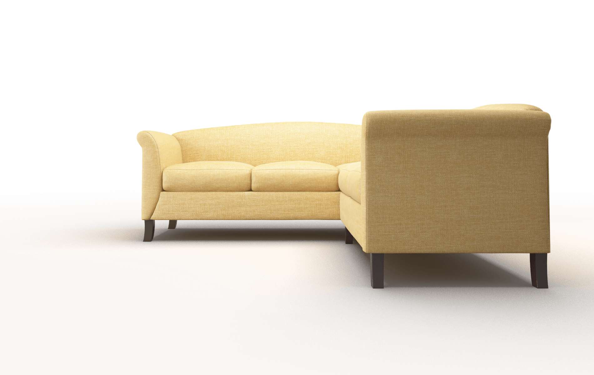 Crete Leslie Saffron Sectional espresso legs 5