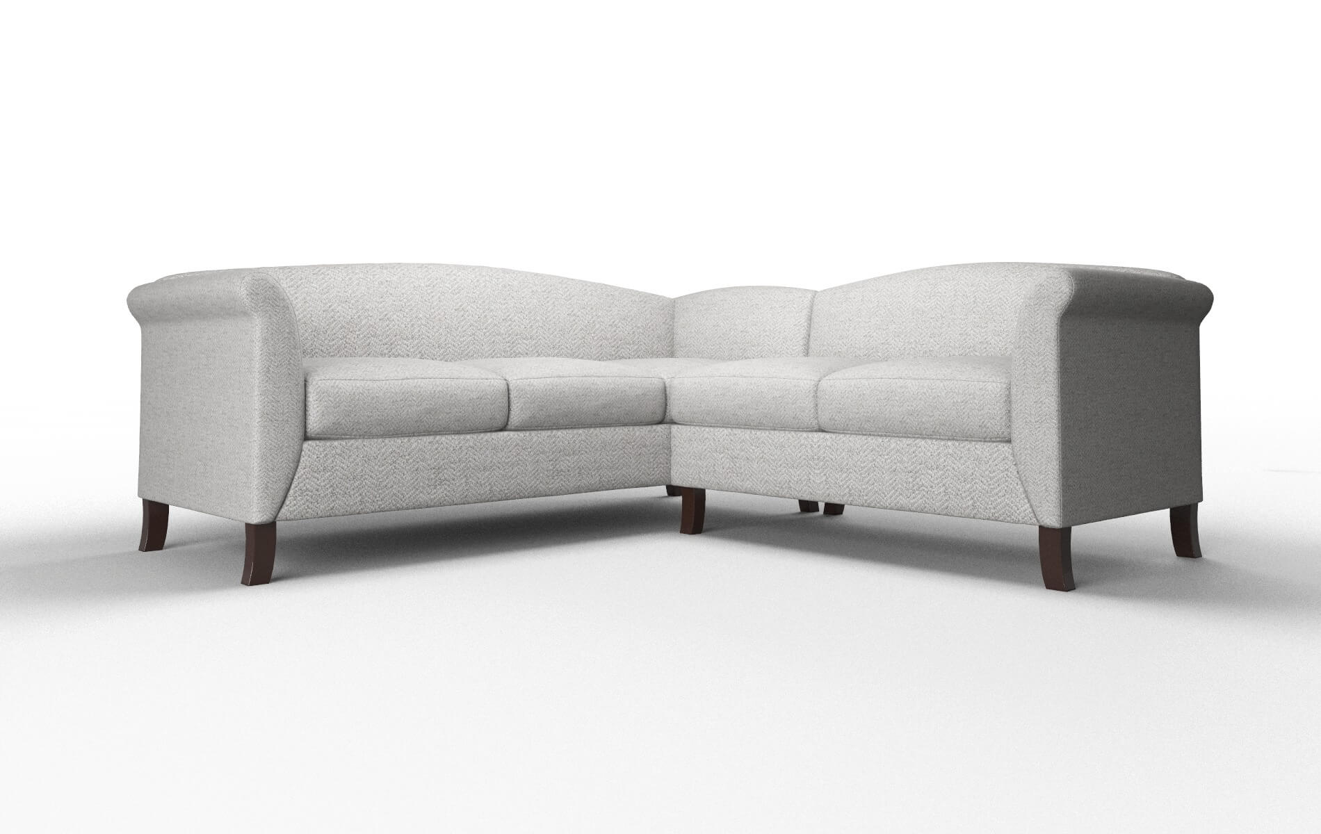 Crete Malibu Dove Sectional espresso legs 1