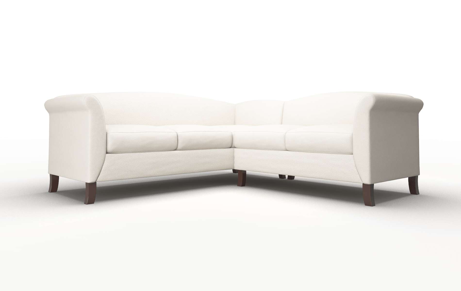 Crete Malibu Linen Sectional espresso legs 1