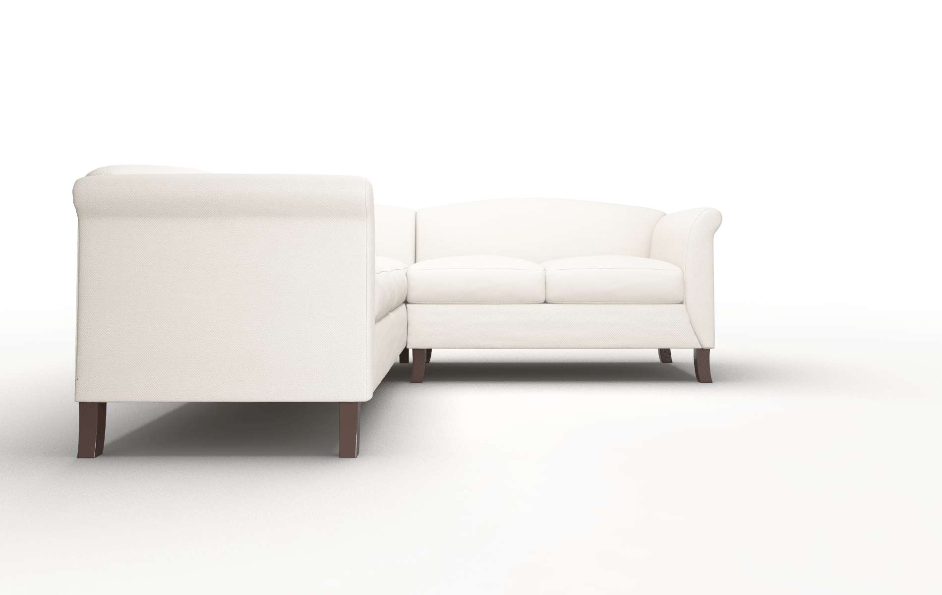 Crete Malibu Linen Sectional espresso legs 2