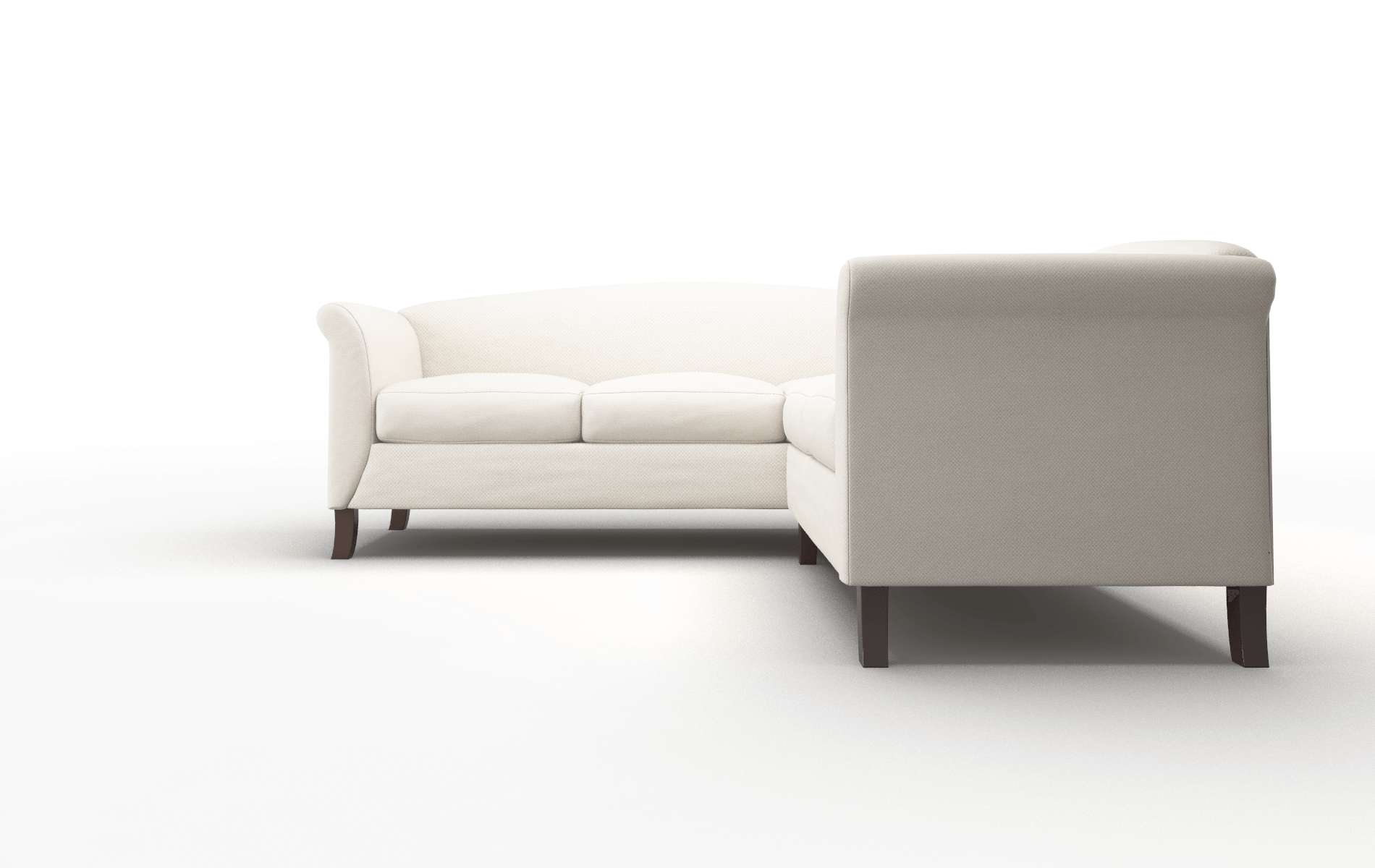 Crete Malibu Linen Sectional espresso legs 5