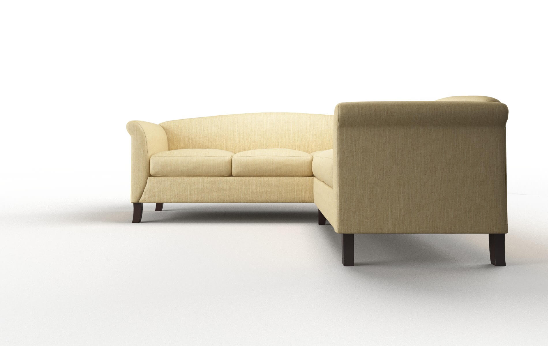Crete Malibu Maize Sectional espresso legs 5