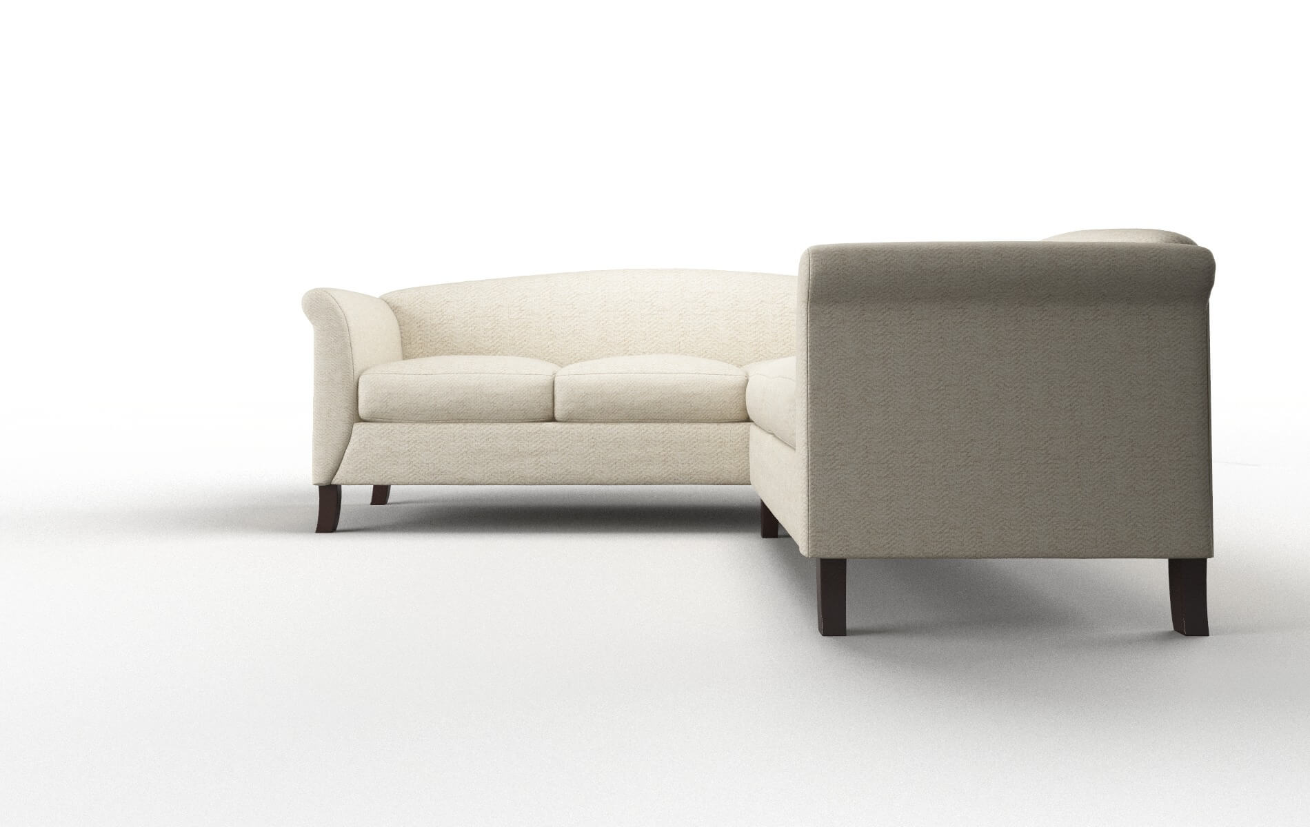 Crete Malibu Sand Sectional espresso legs 5