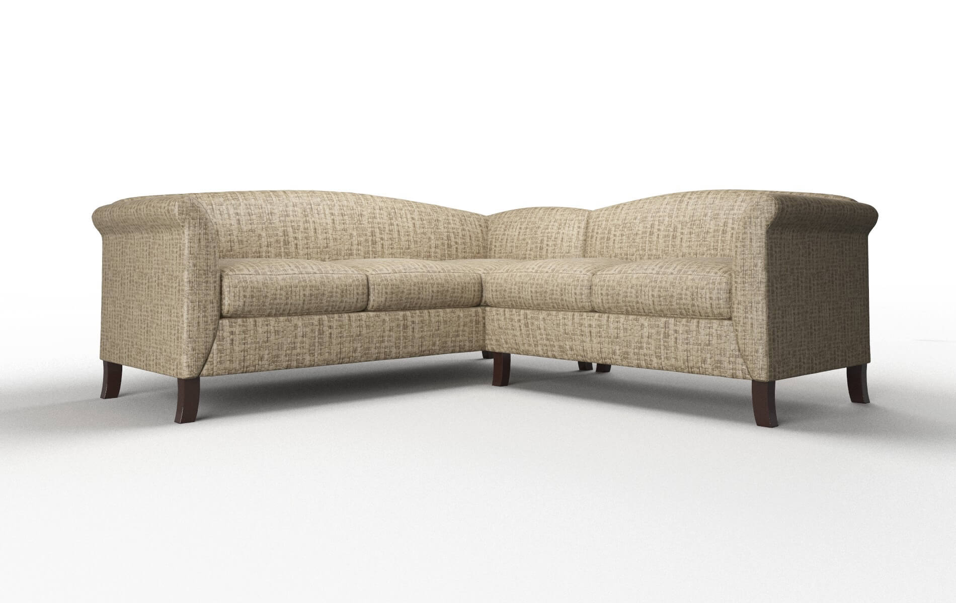 Crete Marcy Camel Sectional espresso legs 1
