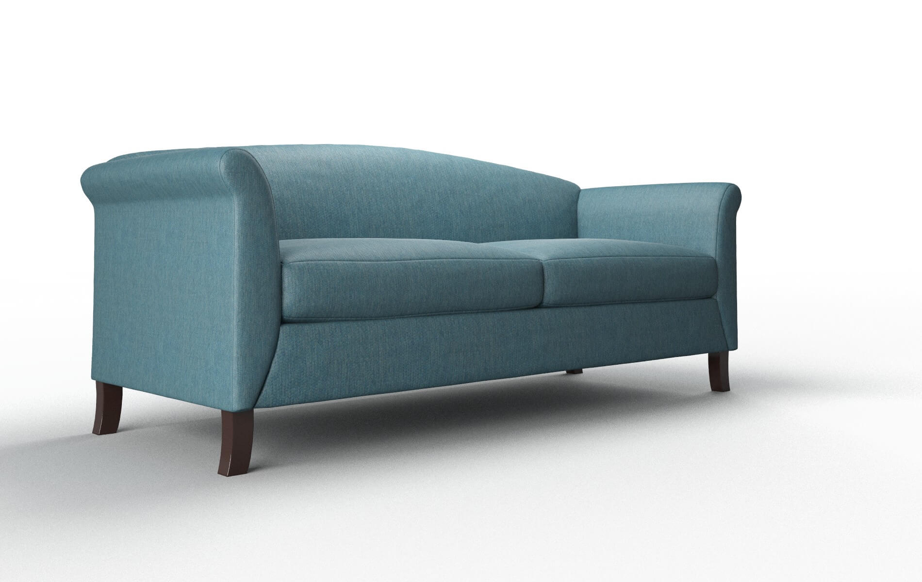 Crete Merit Peacock Sofa espresso legs 2