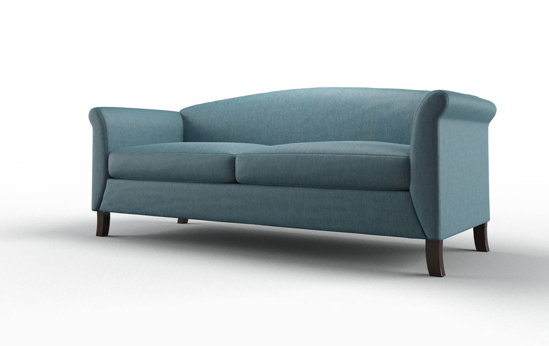 Crete Merit Peacock Sofa espresso legs 4
