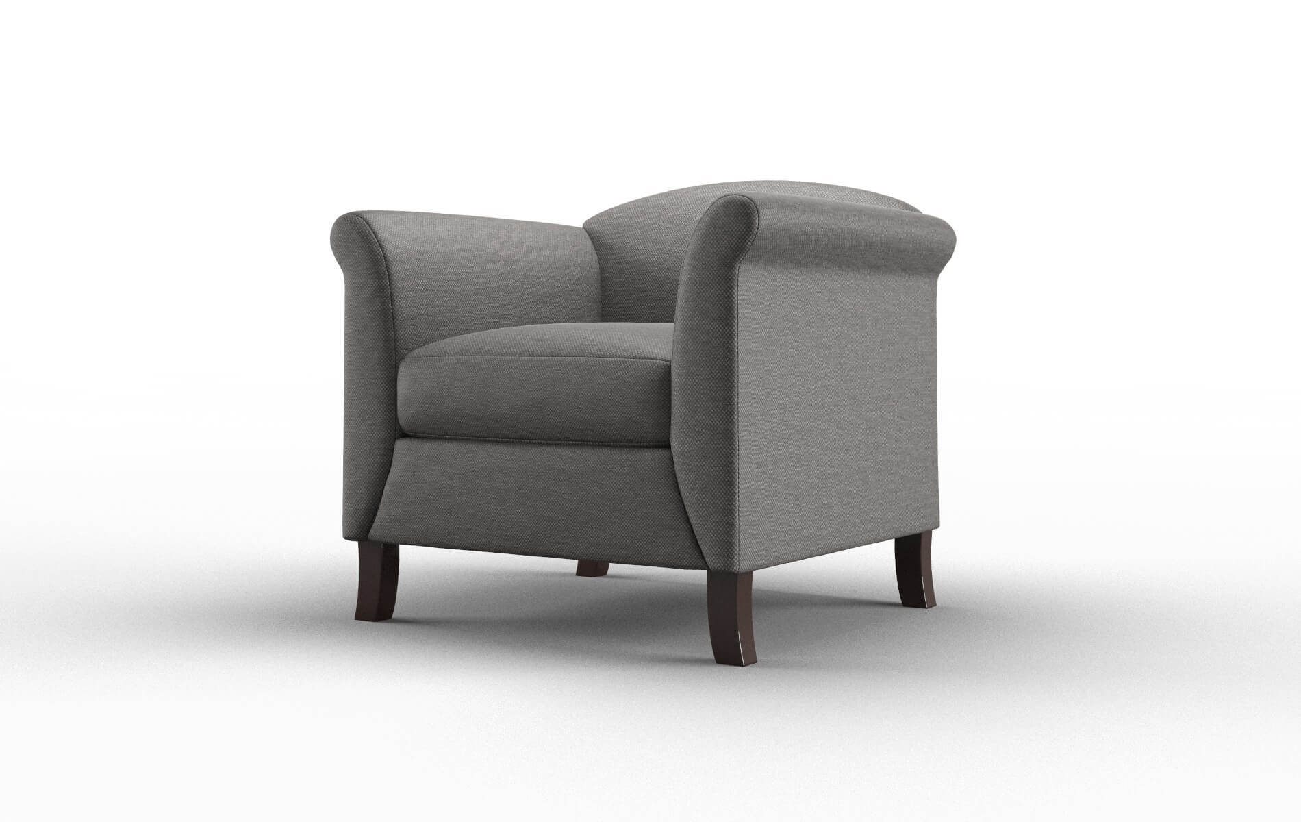 Crete Oscar Charcoal Chair espresso legs 4